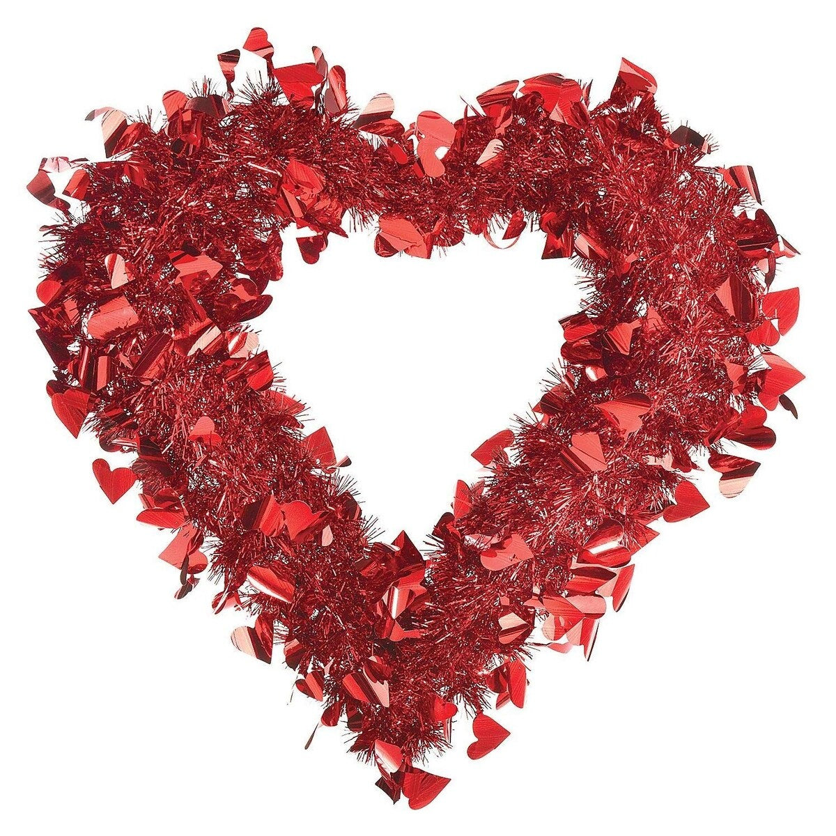 Homvare Heart Shape Wire Tinsel 12 Inches for Valentine's Day Party Wedding Supply Home Decorations - Red - 12 x 15 x 2