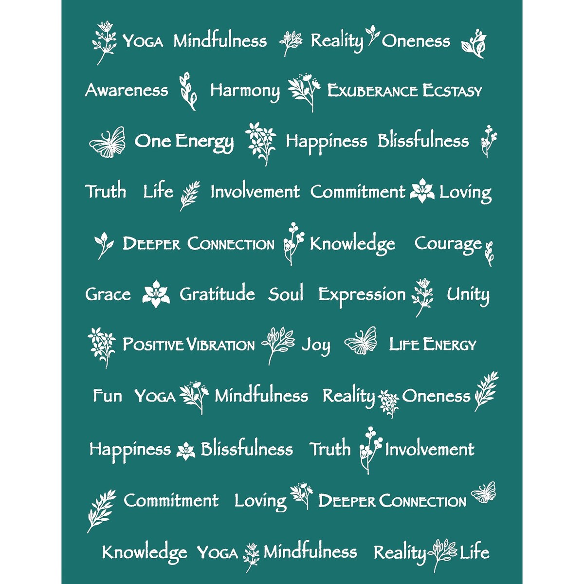 Chanasya Yoga Happiness Words Gift Throw Blanket