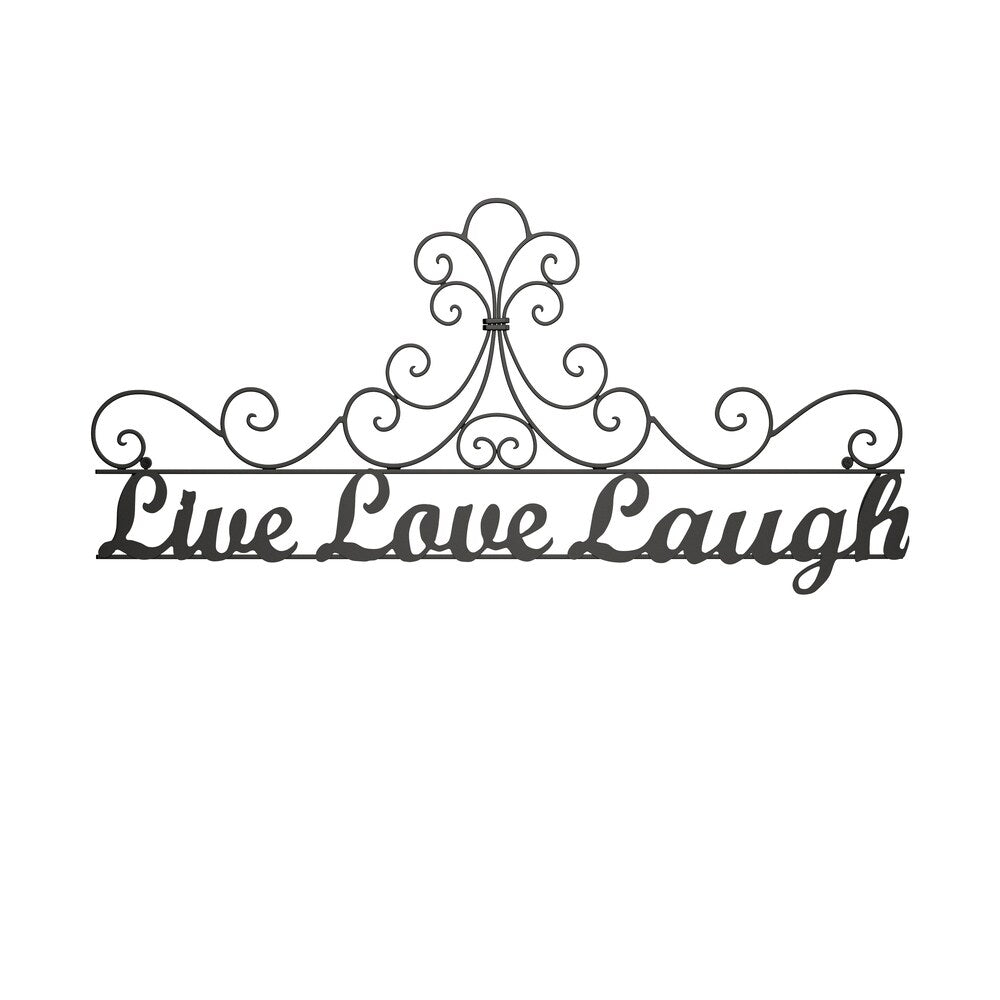 Metal Cutout Live Laugh Love Wall Sign 3D Word Art Rustic 35In