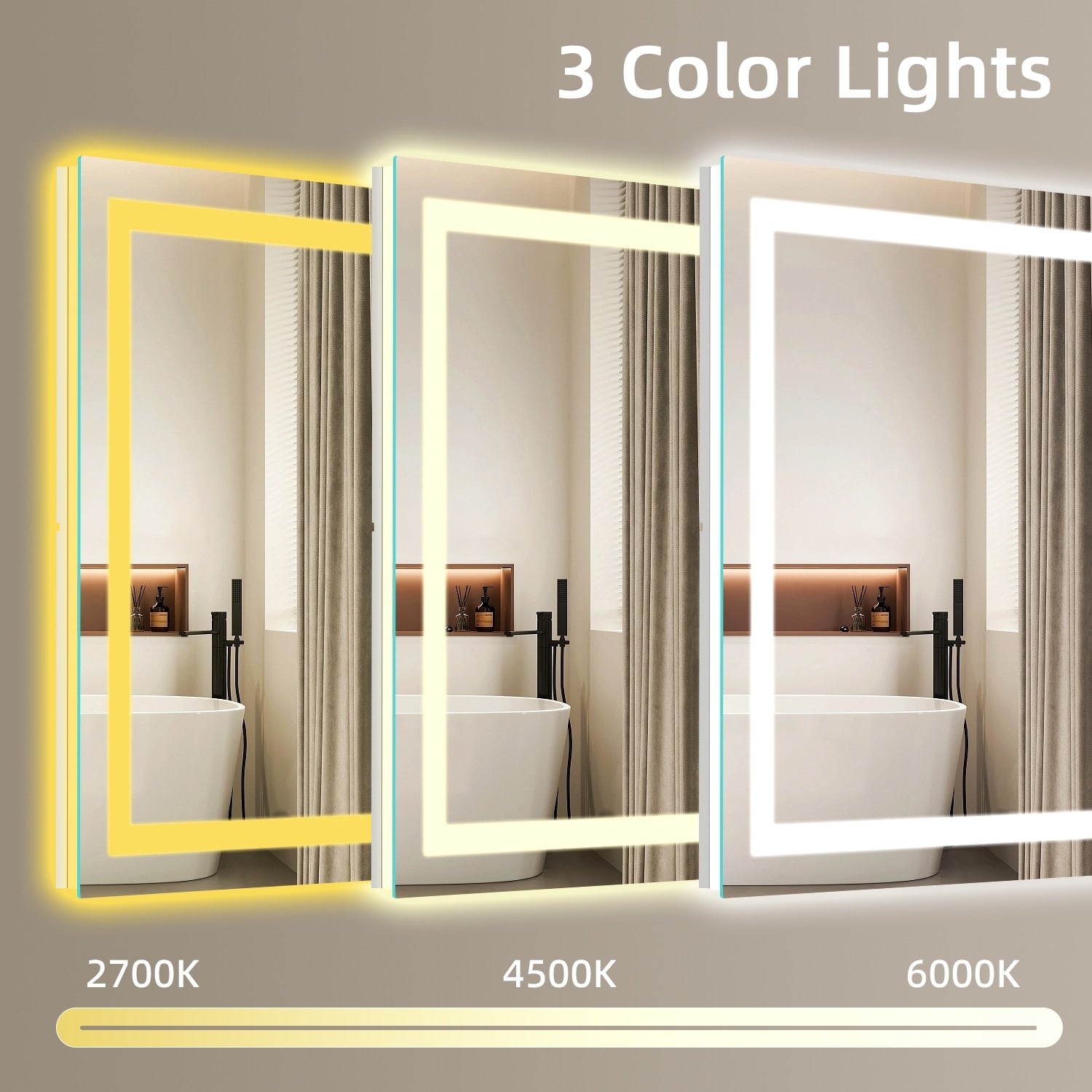 LED Mirror Backlit Front Lighted Bathroom Vanity Mirror