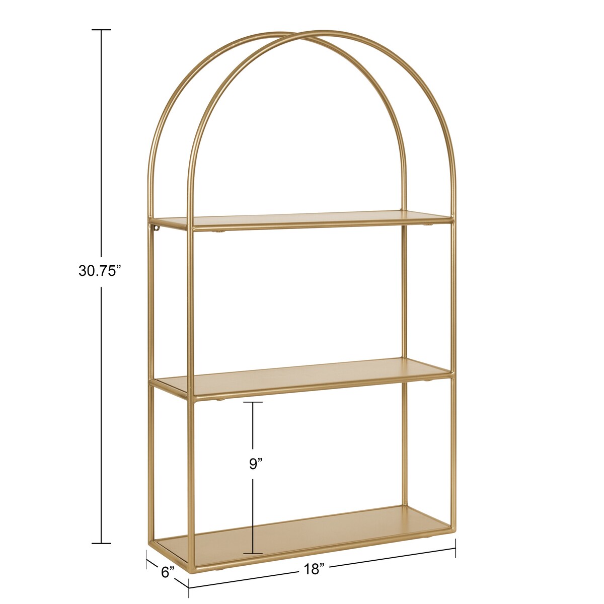 Kate and Laurel Monroe Metal Arch Shelf