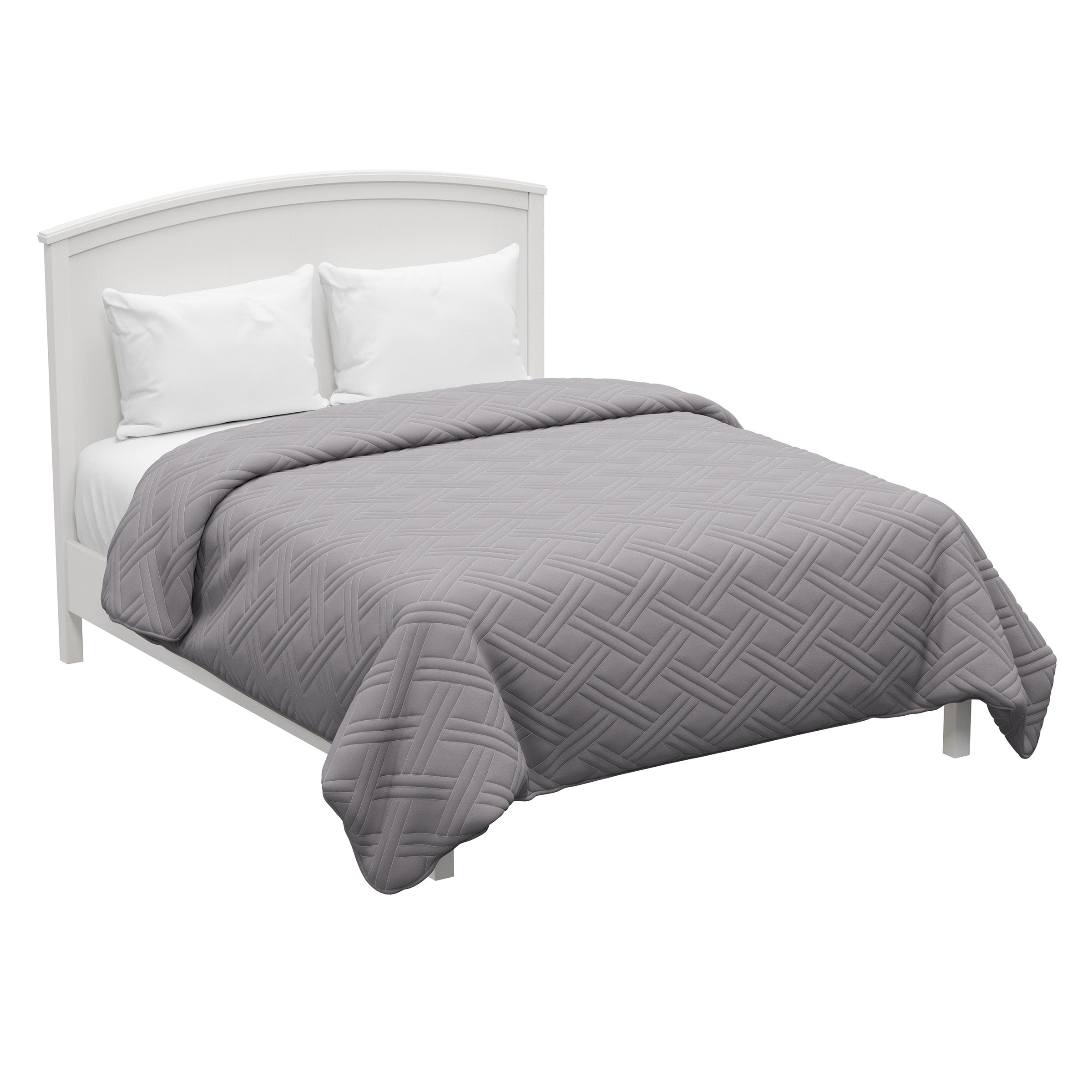 Quilt Coverlet - All-Season Washable Bedspread - Basket-Weave Polyester Bedding with Quilted Pattern by Windsor Home