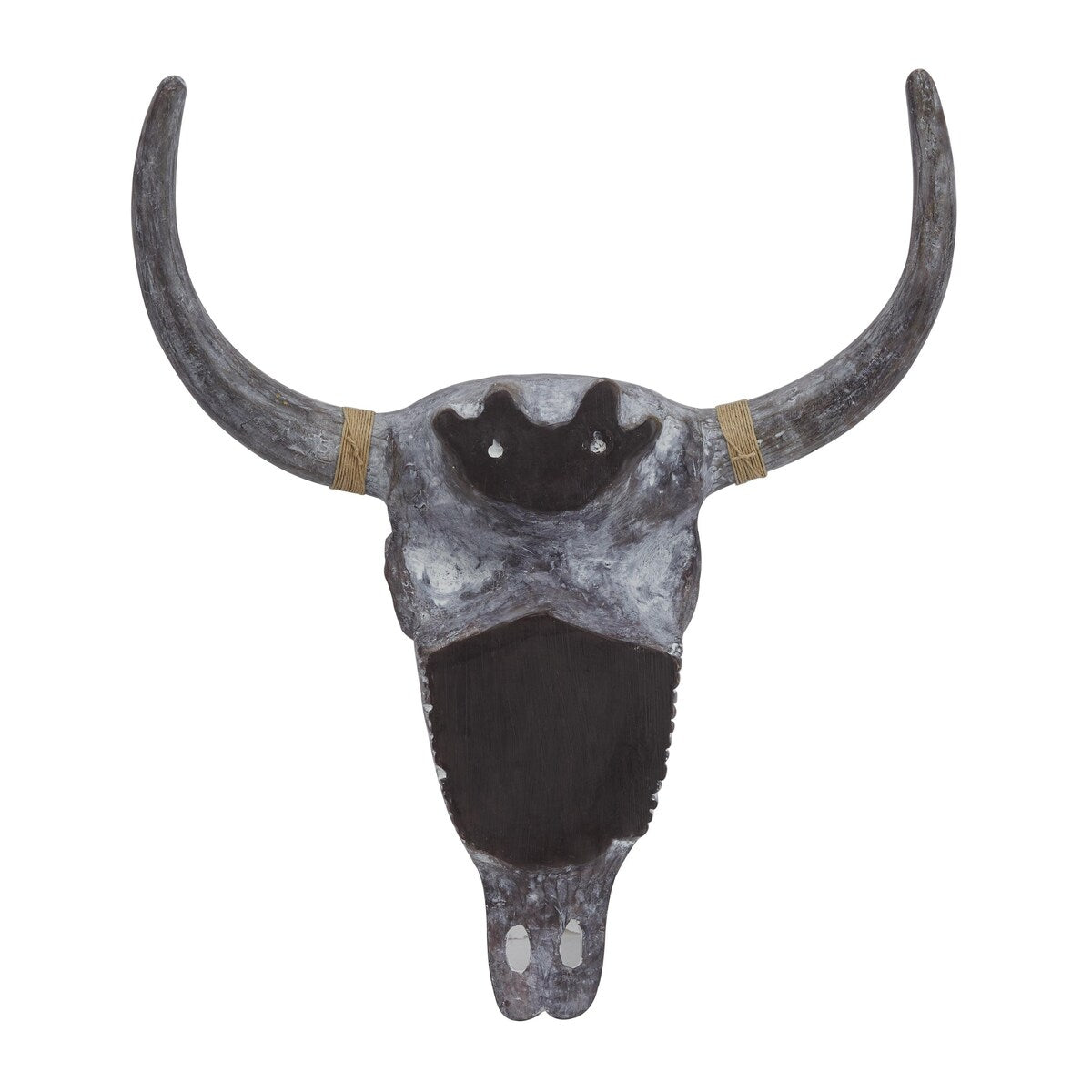 Polystone Bull Skull Home Wall Decor - Gray or Brown - Roche River Decor