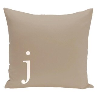 Brown 26 x 26-inch Monogram Print Decorative Pillow