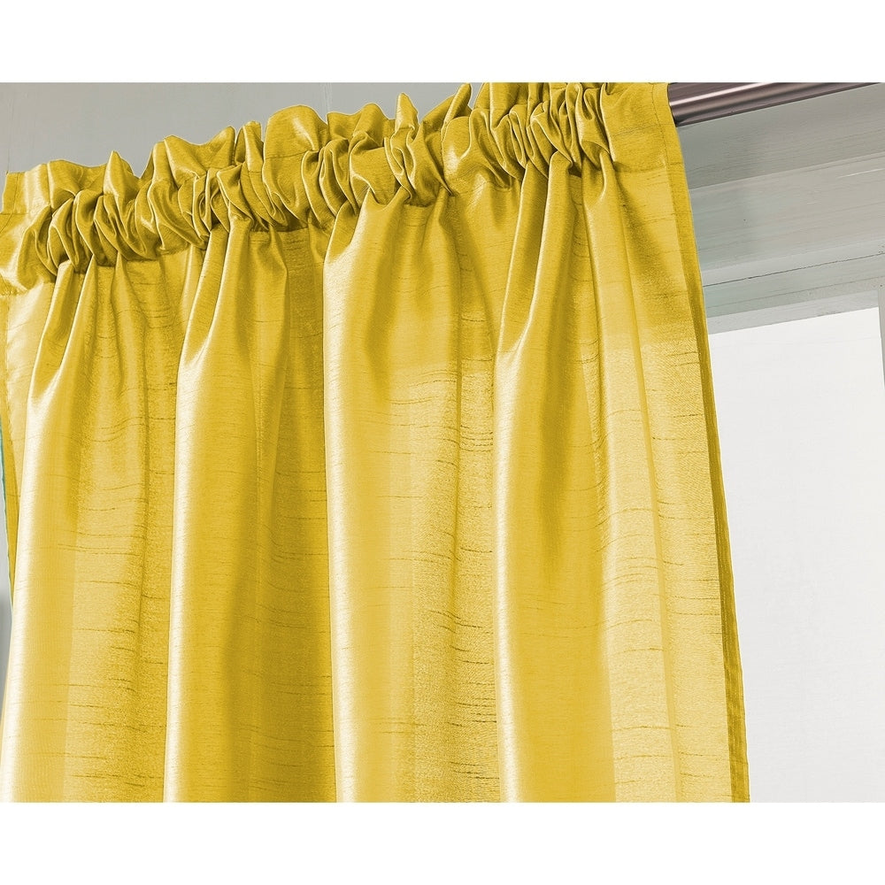 Porch & Den Eads Faux Silk 90-inch Rod Pocket Curtain Panel