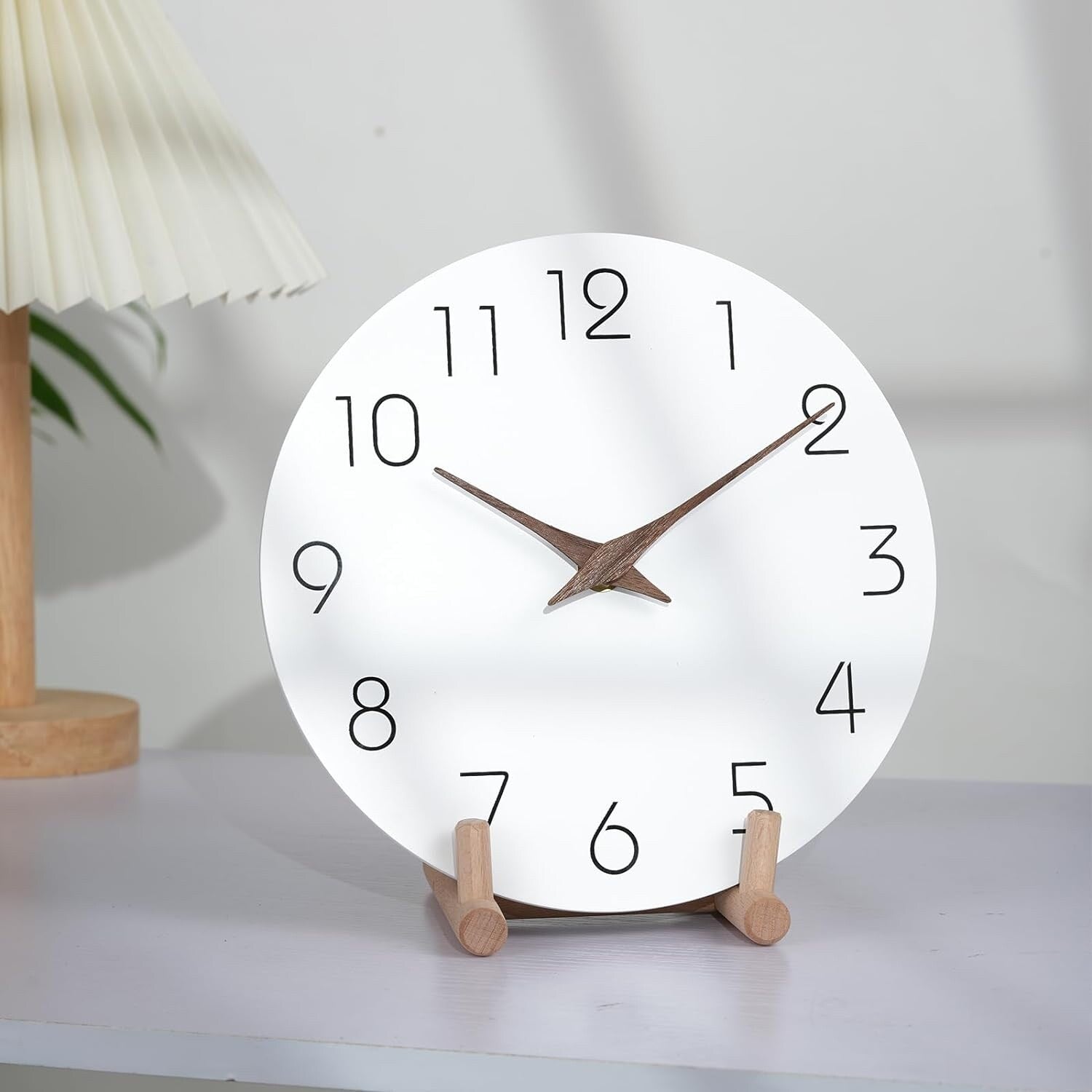 White Silent Non Ticking Wall Clocks Battery Operated