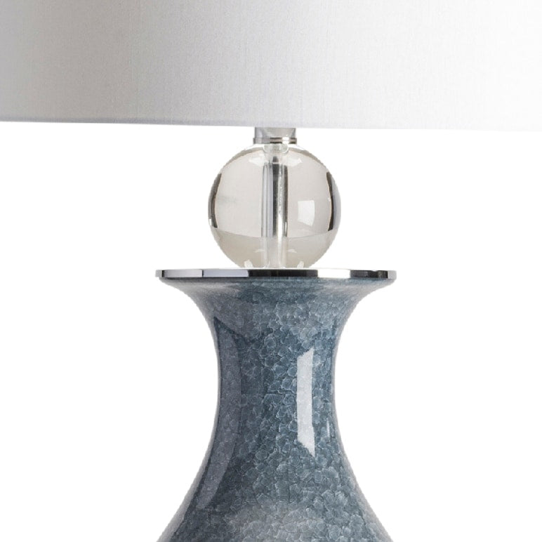 Ceramic Blue Textured Table Lamp