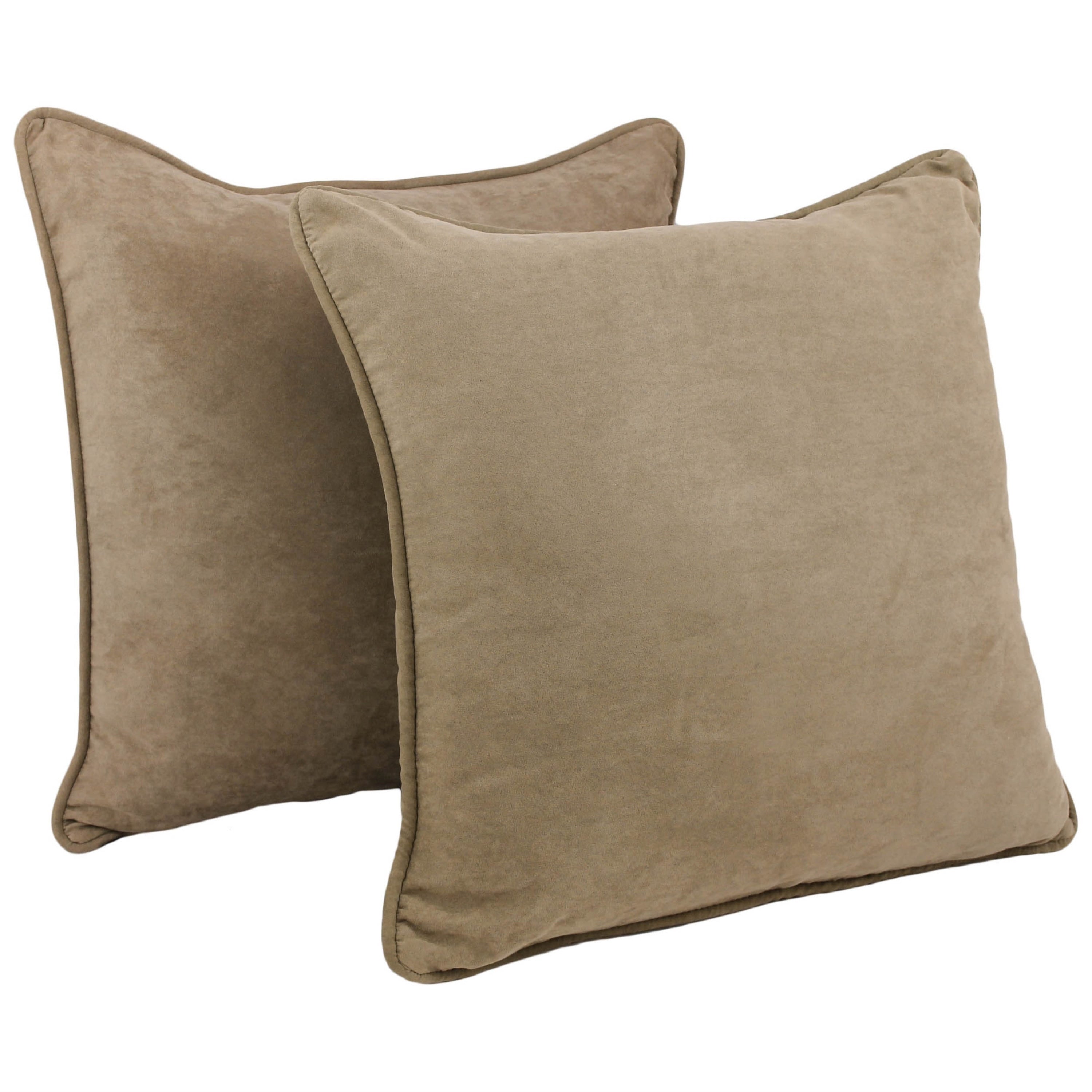 Blazing Needles 25-in. Square Microsuede Throw Pillows (Set of 2)