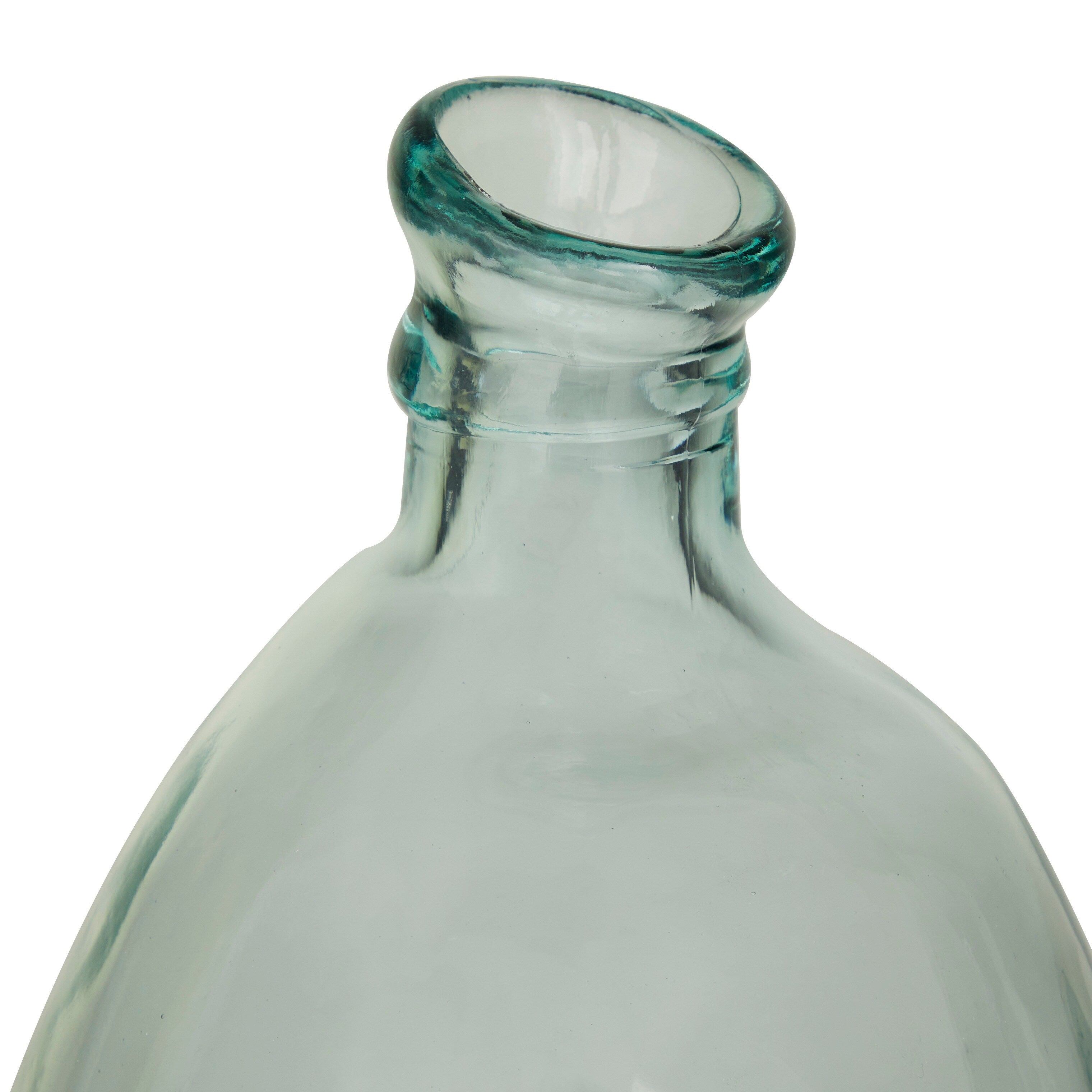 Recycled Glass Bottle Vase Collection Made in Spain - Multiple Sizes - Clear, Blue, Teal, Green