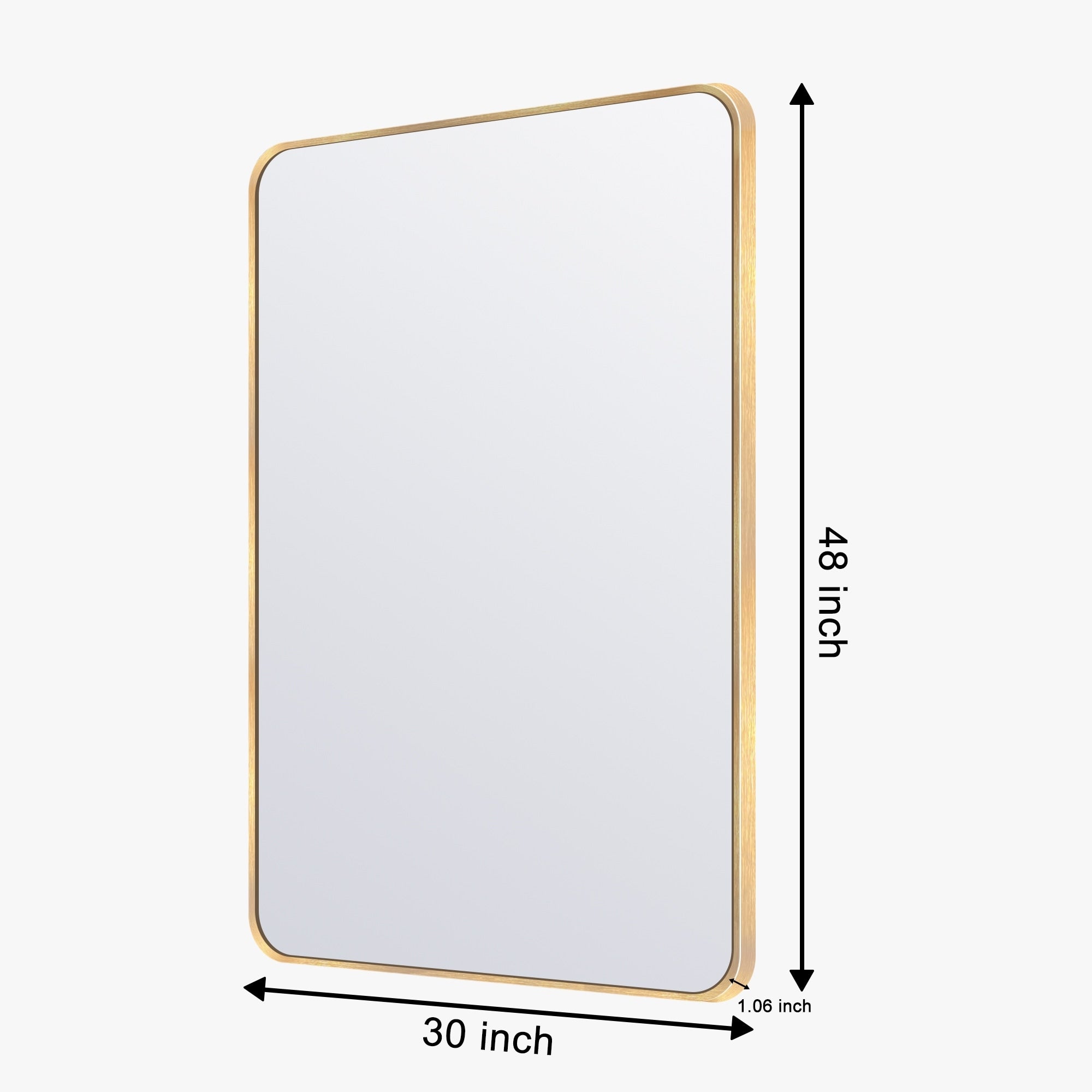 Wall Mount Bathroom Rectangle Vanity Mirror (Horizontal/Vertical)