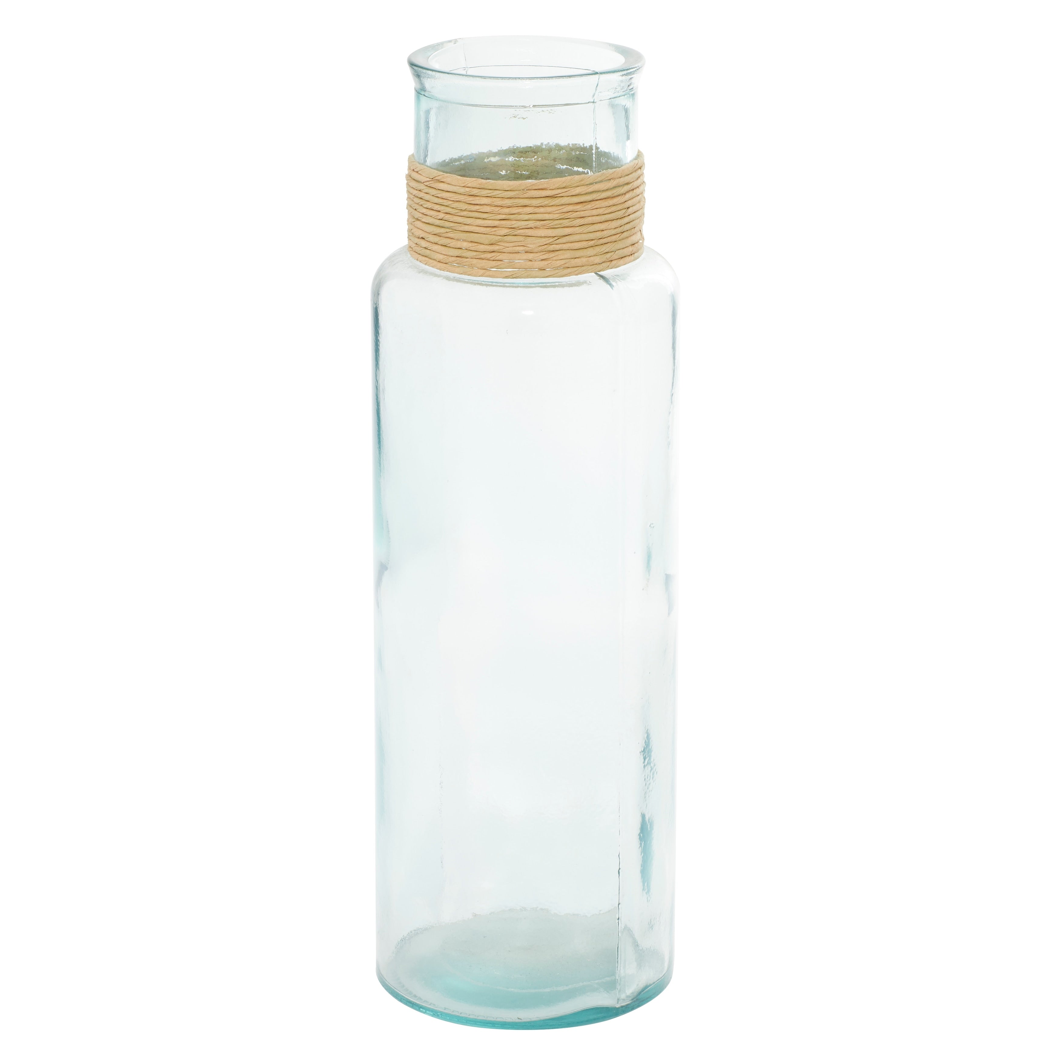 Recycled Glass Bottle Vase Collection Made in Spain - Multiple Sizes - Clear, Blue, Teal, Green