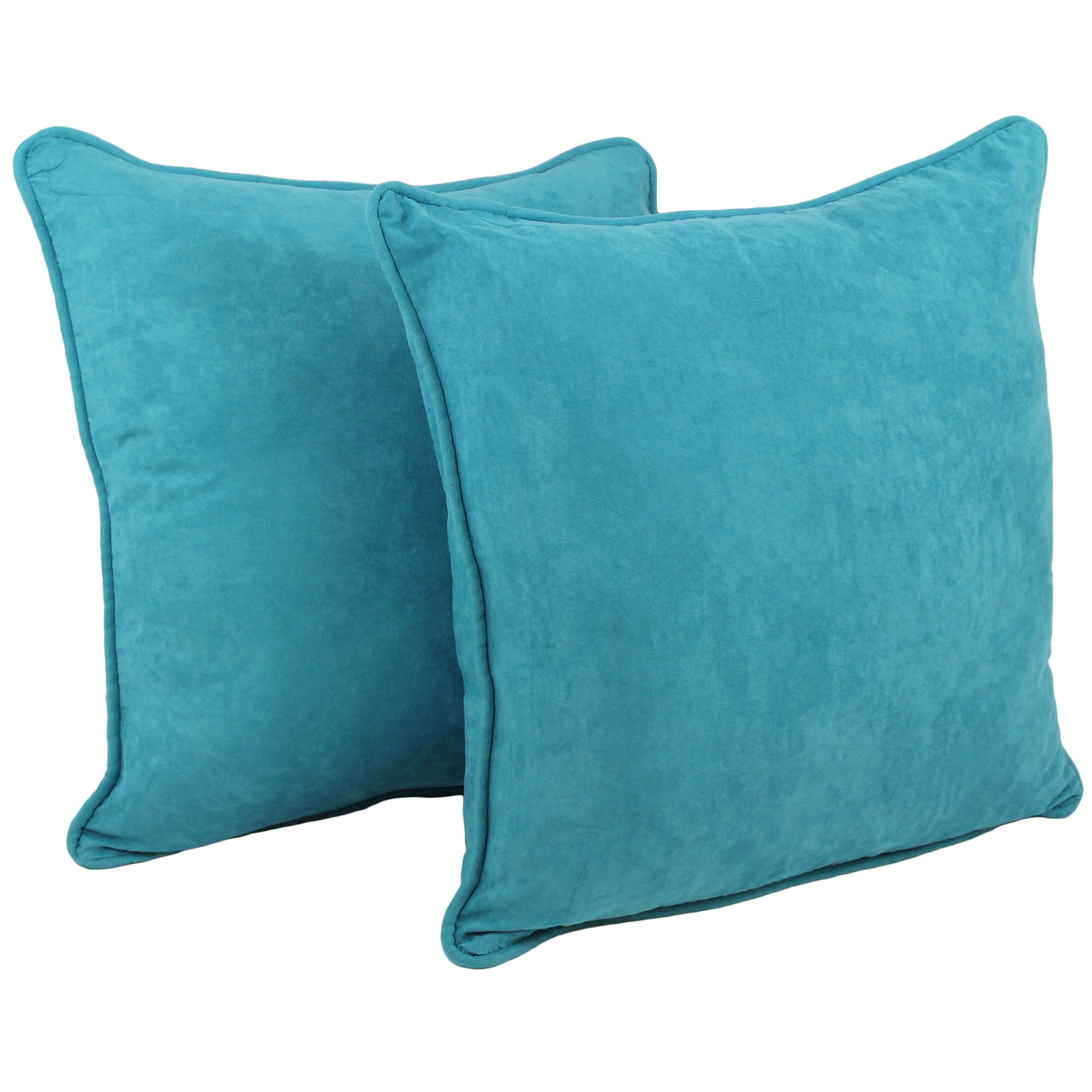 Blazing Needles 25-in. Square Microsuede Throw Pillows (Set of 2)