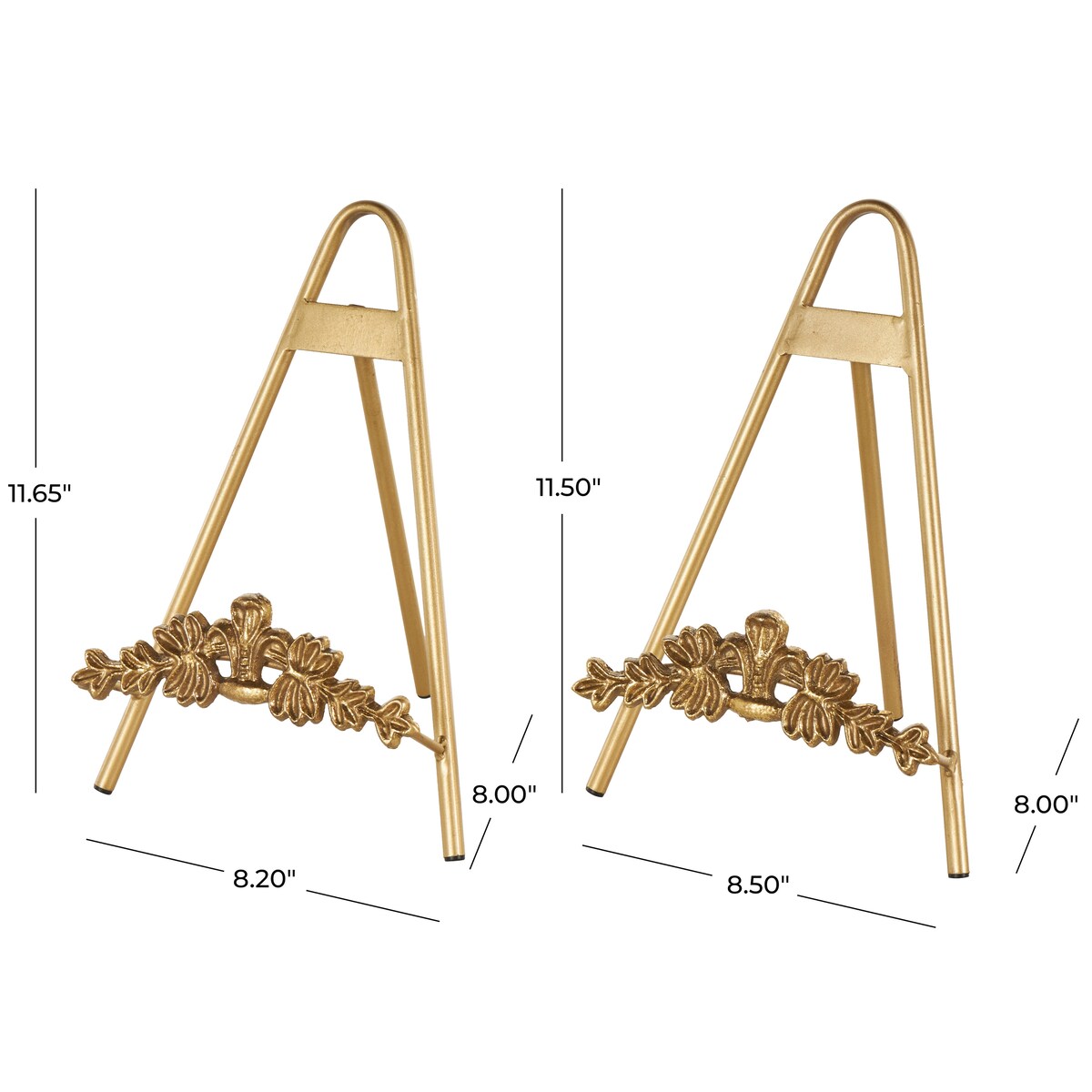 Metal Arched Foldable Display Easel with Vine Emblem - Roche River Decor