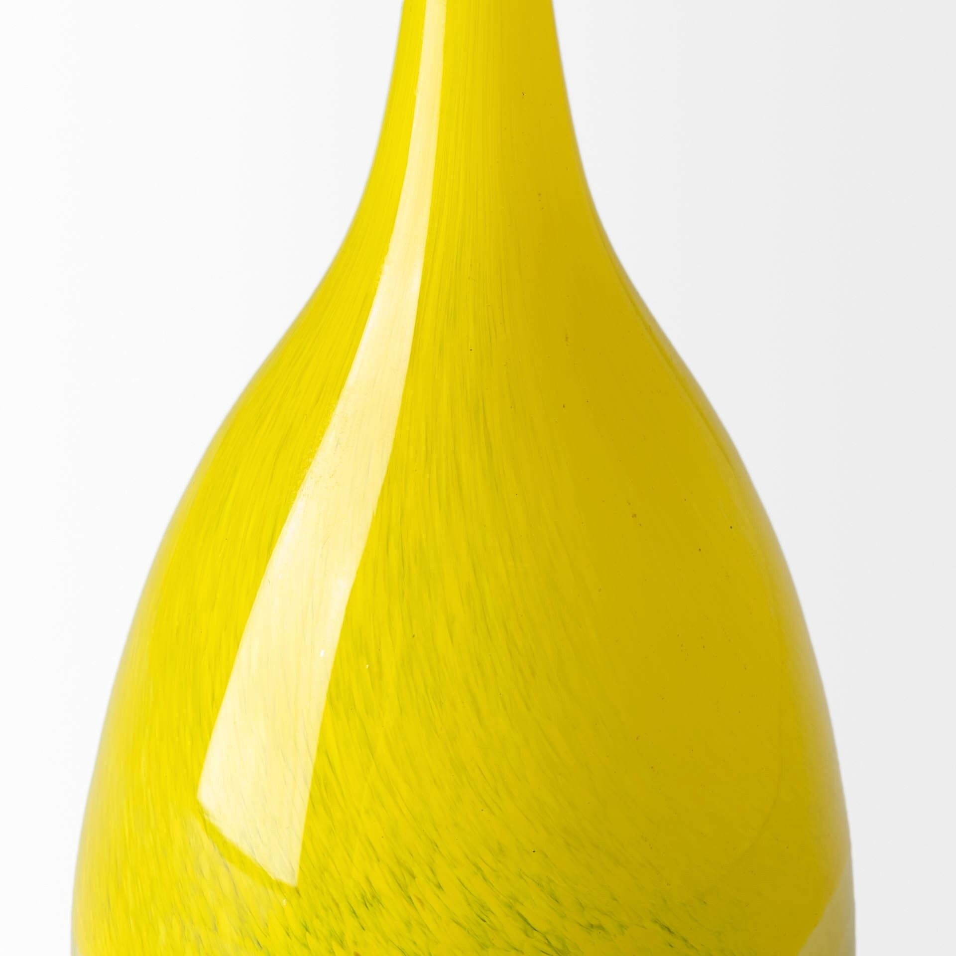 Jasse Yellow And Gray Glass Vase