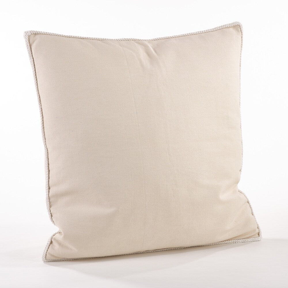 Cord Trim Solid Throw Pillow