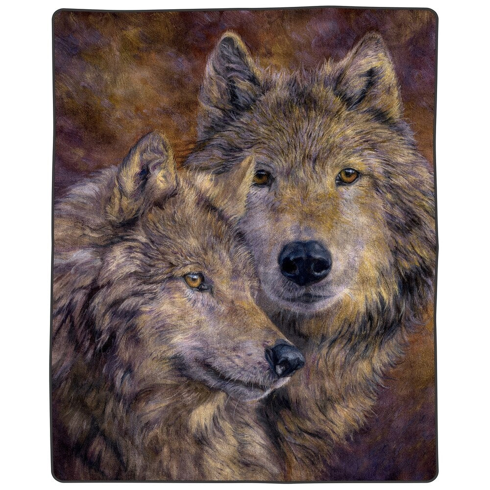 Porch & Den Galbraith Wildlife Heavy Plush Throw Blanket