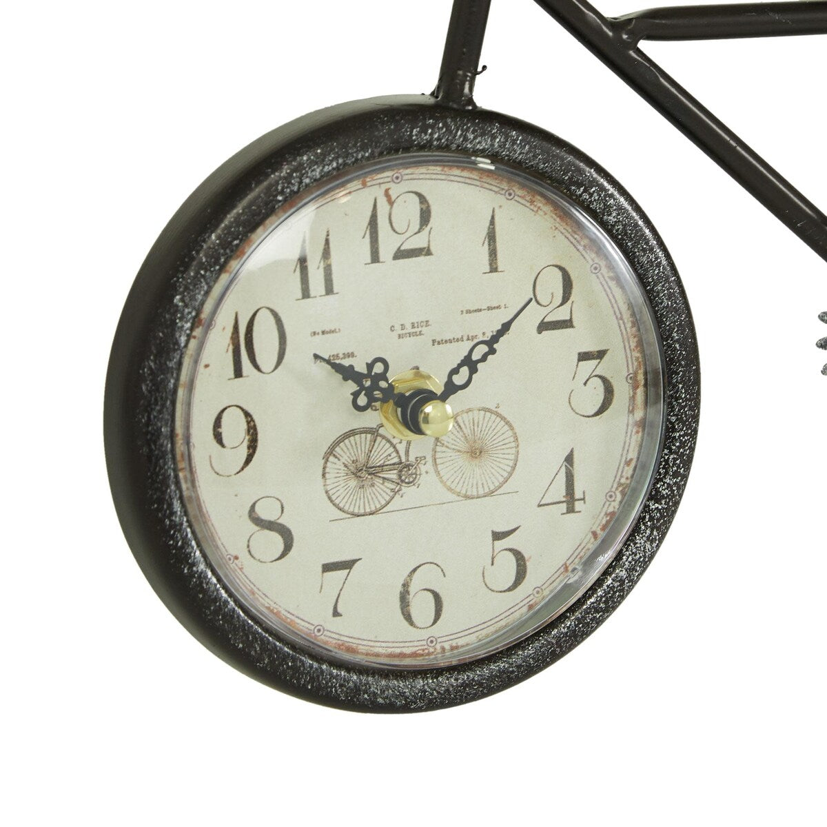 Metal Bike Decorative Clock - Set of 2 Black or Multi Colored - Roche River Decor