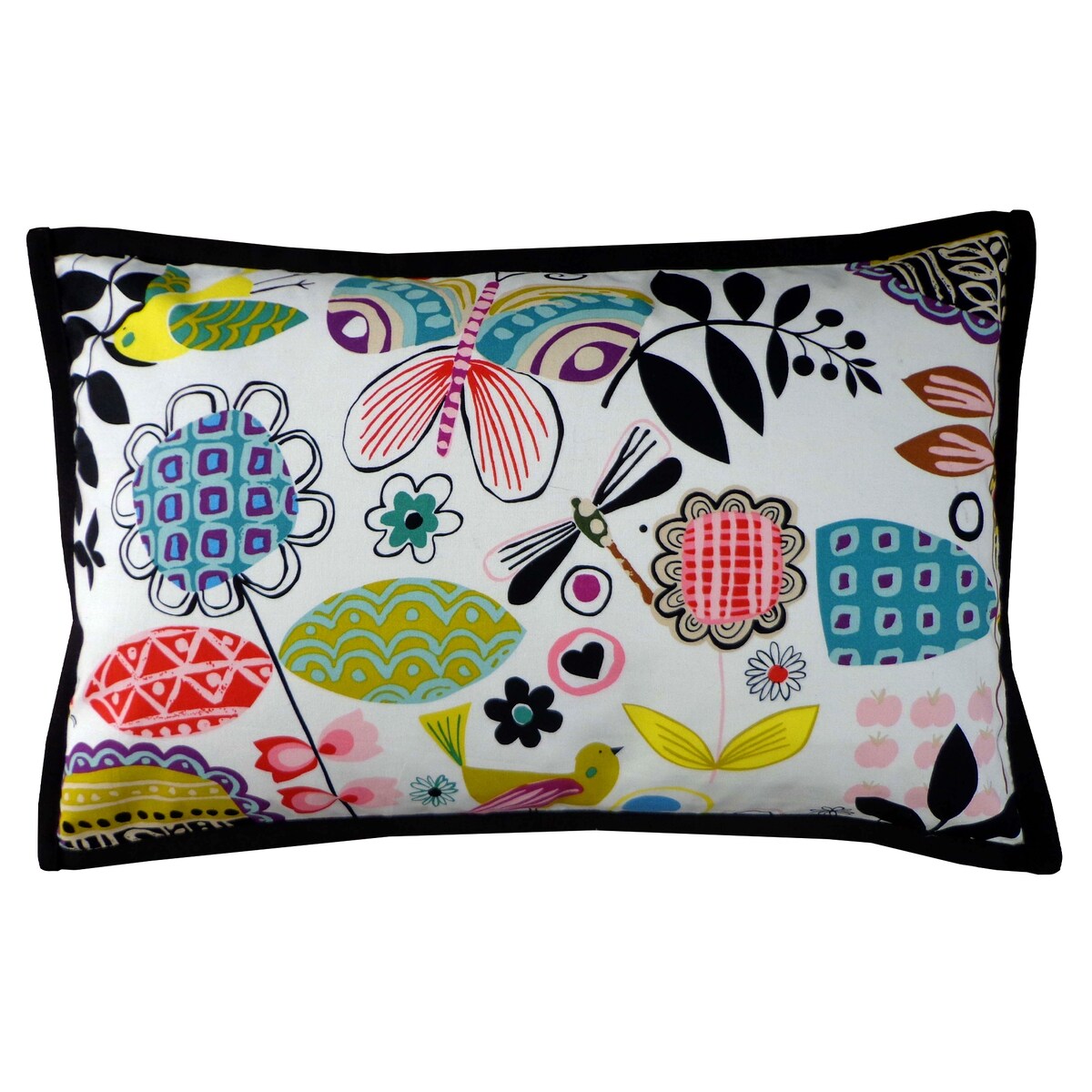 Jiti Indoor Childrens Kids Abstract Patterned Cotton Accent Rectangle Lumbar Pillows 12 x 20