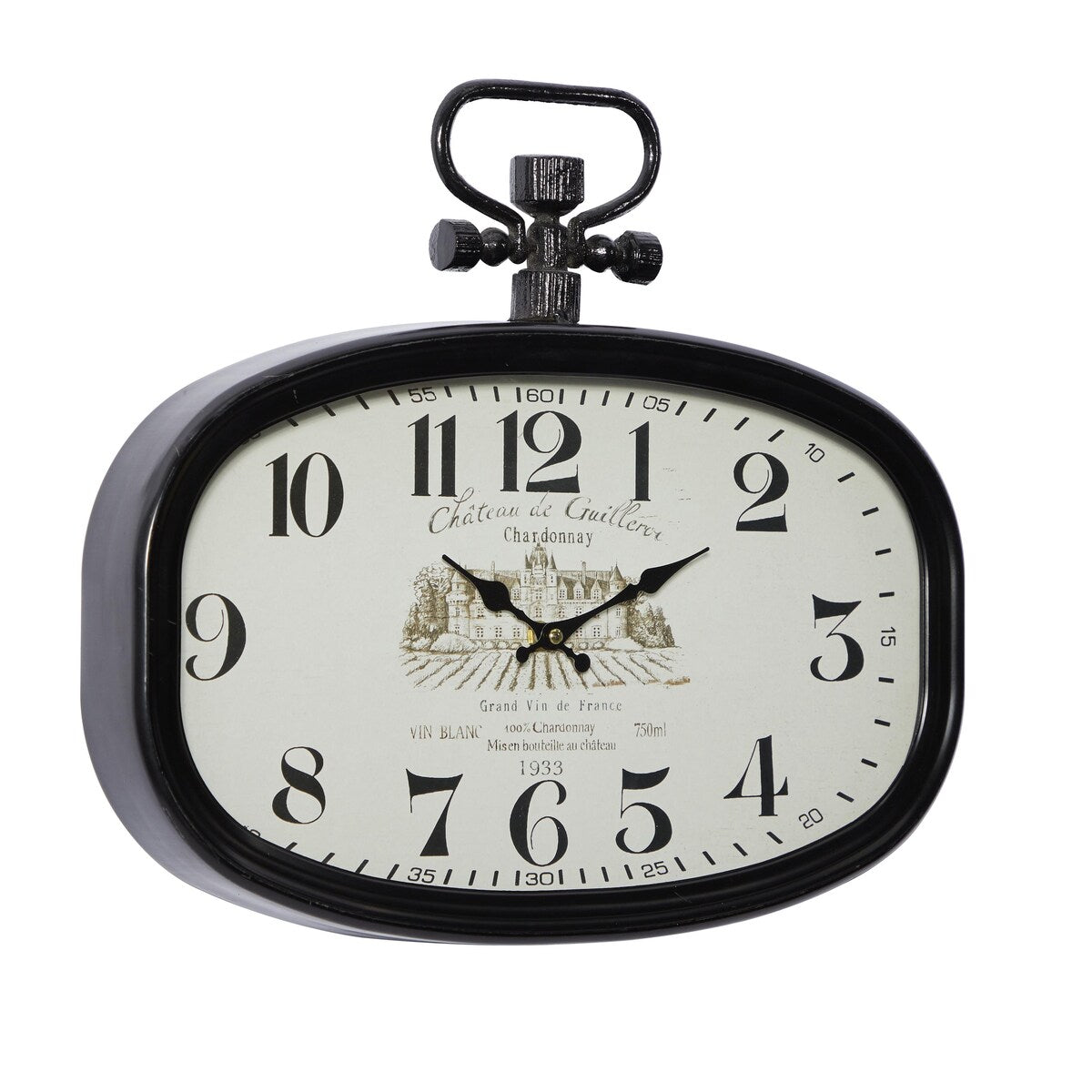 Metal Pocket Watch Style Decorative Wall Clock - White - Roche River Decor