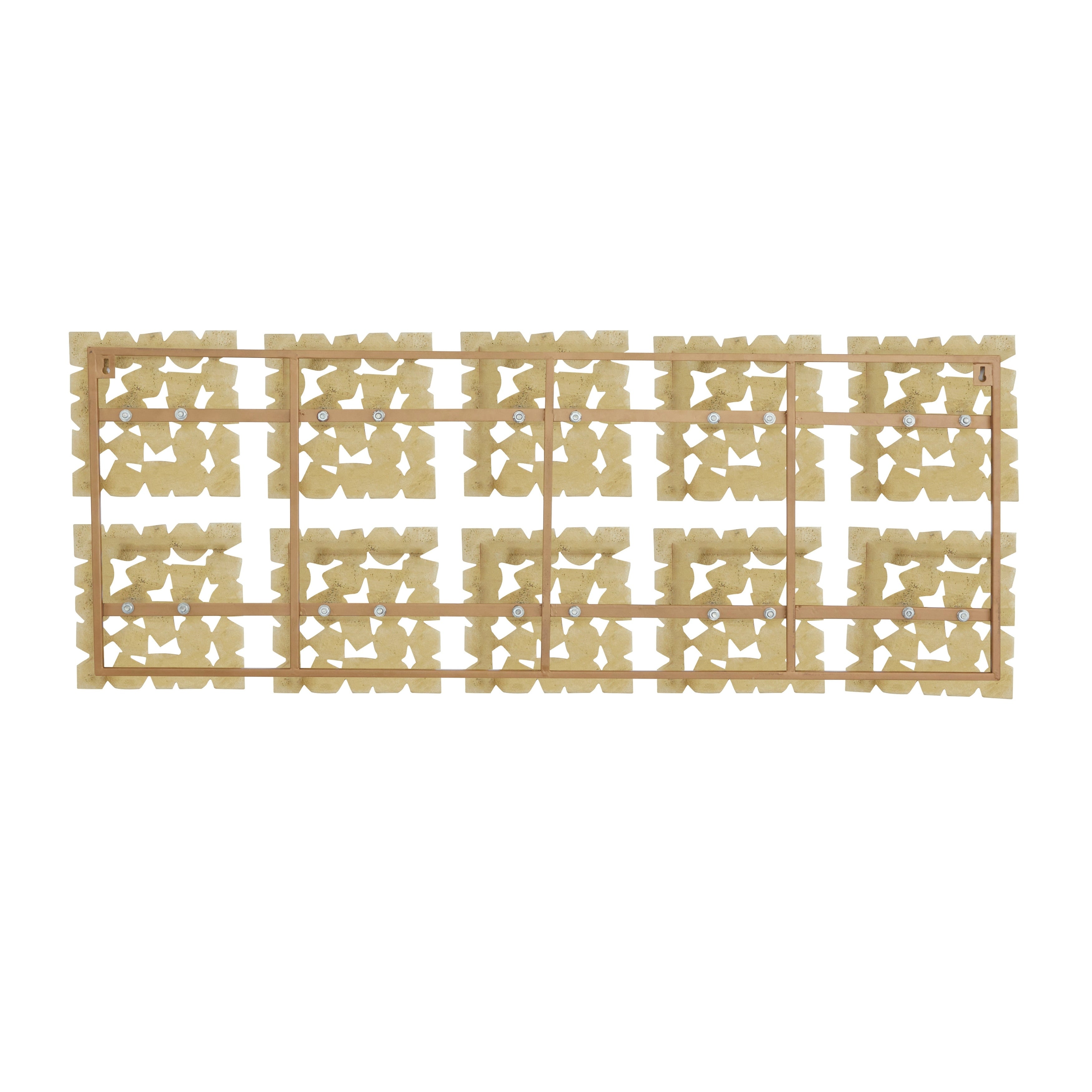 Gold Aluminum Contemporary Wall Decor