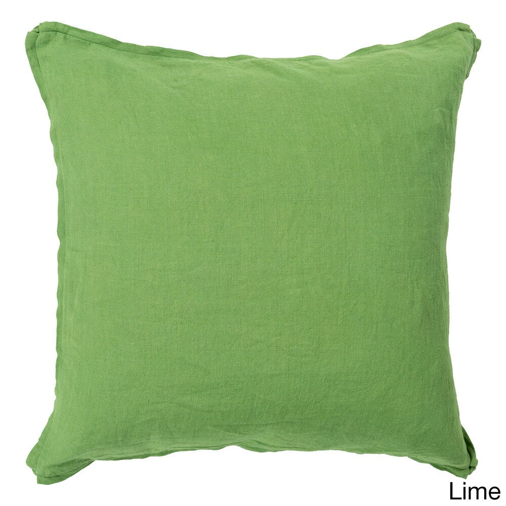 Daltrey 18-inch Solid Decorative Feather Down or Polyester Filled Throw Pillow