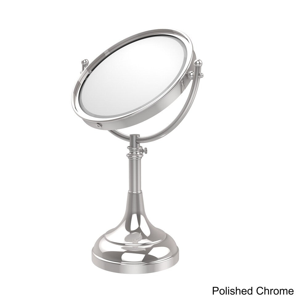 Allied Brass Height Adjustable 8 Inch Vanity Top Make-Up Mirror 3X Magnification