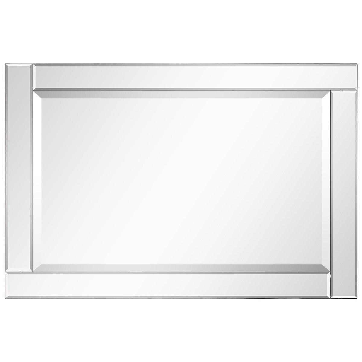 Moderno Beveled Rectangle Wall Mirror, Bathroom Mirror, 24 in. x 36 in. - Clear - 24 x 36