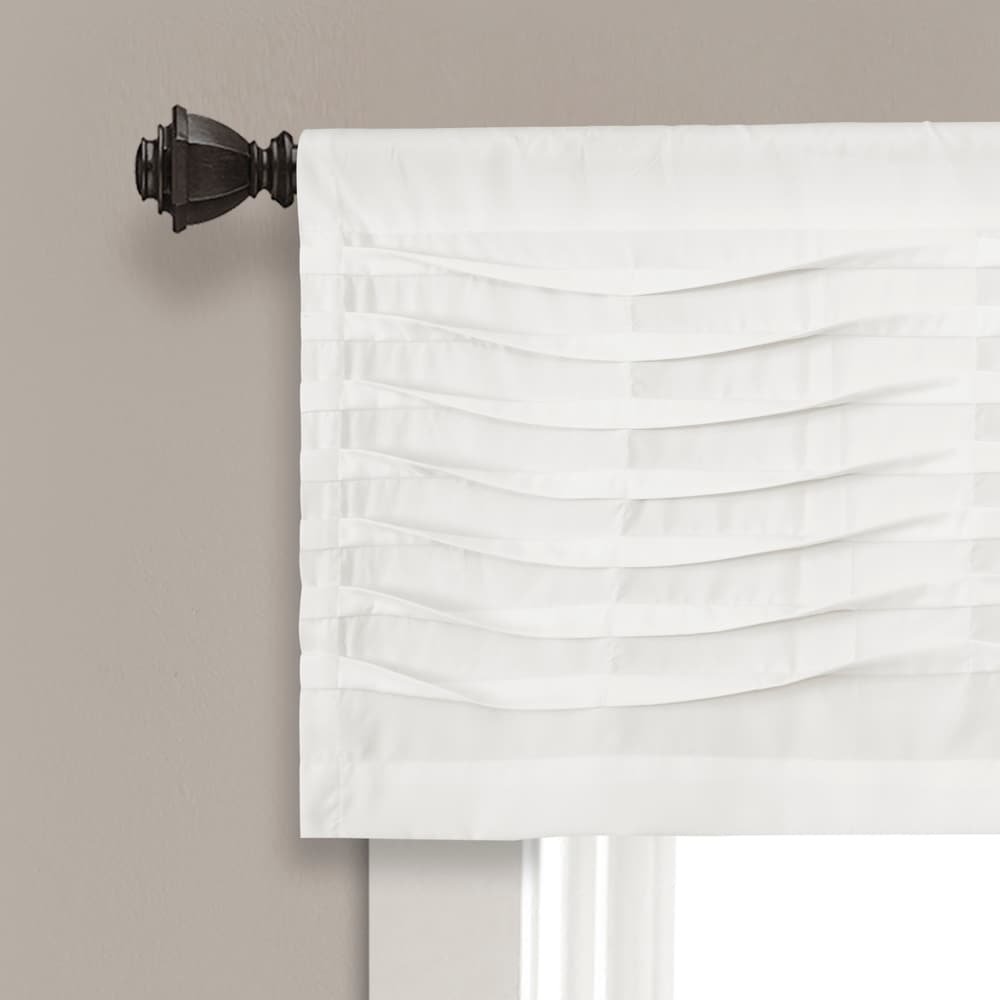 Porch & Den Kinnaman Wave Texture Window Curtain Valance - 18l x 52w - 18l x 52w