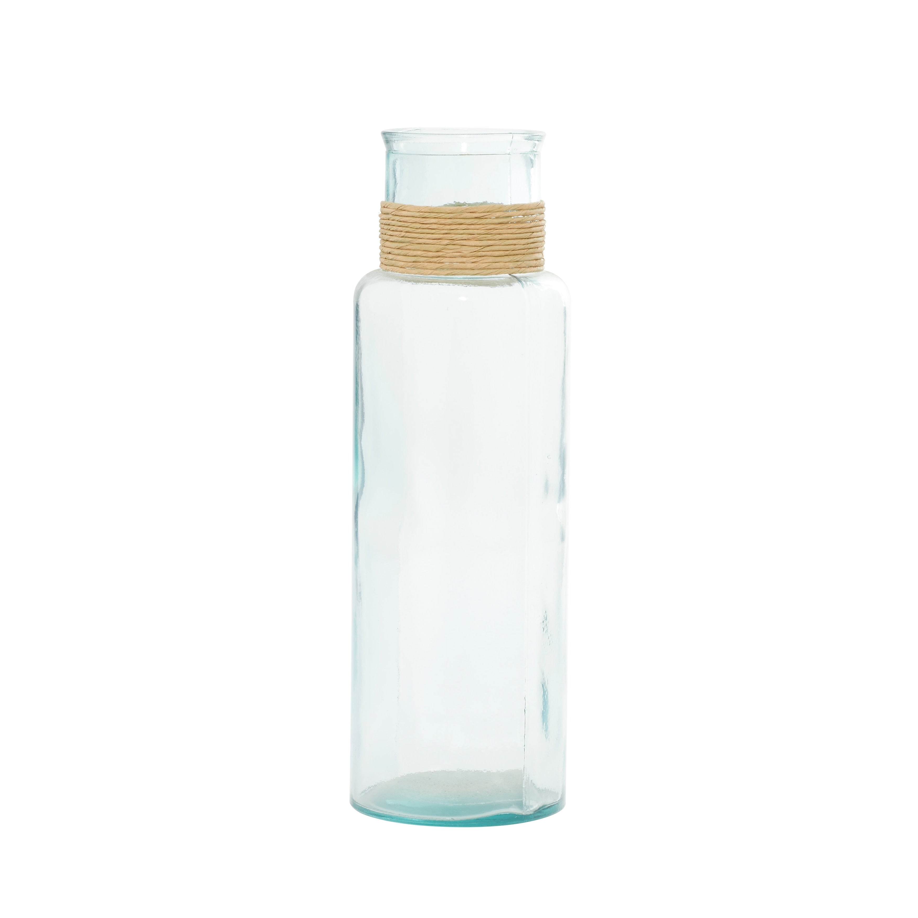 Recycled Glass Bottle Vase Collection Made in Spain - Multiple Sizes - Clear, Blue, Teal, Green