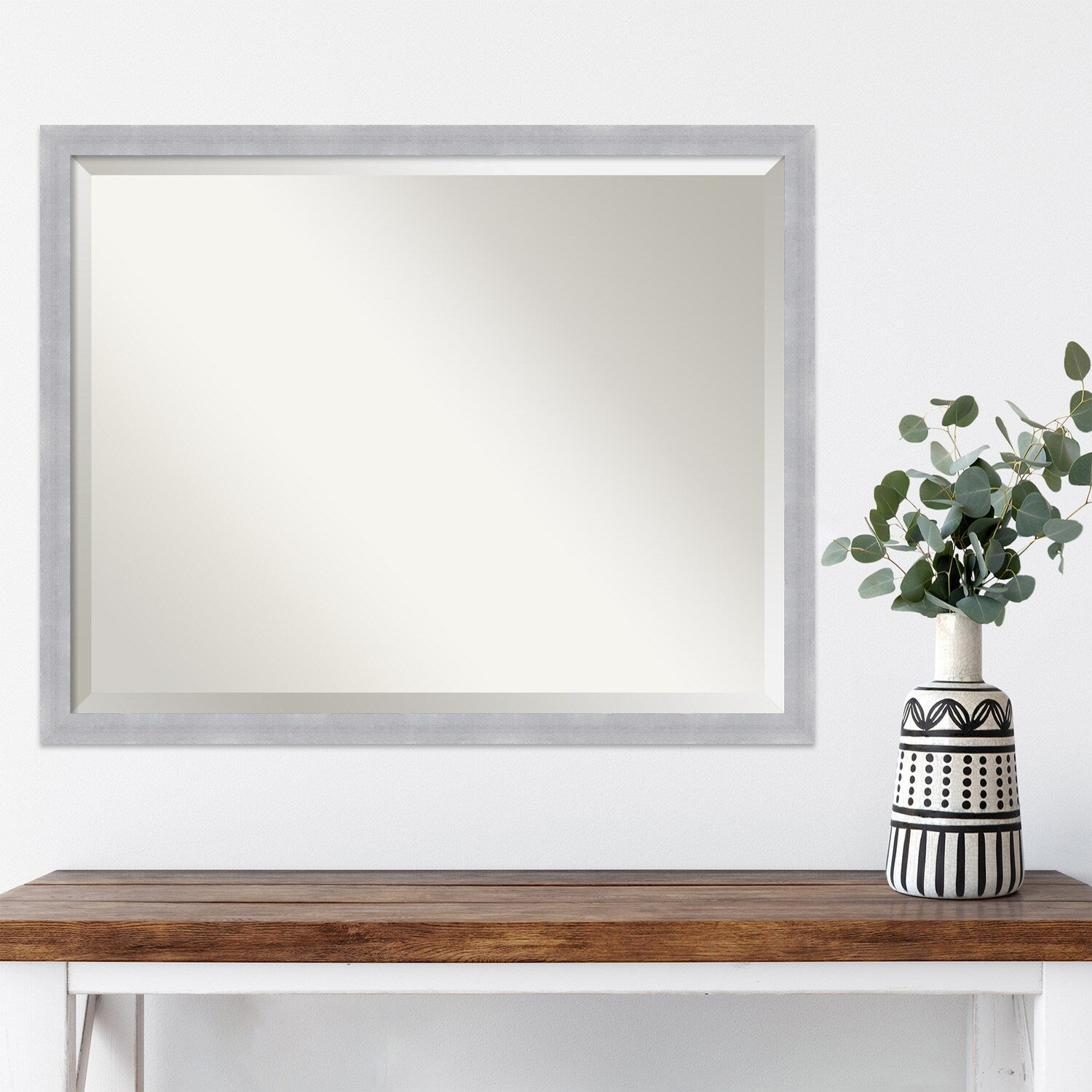 Beveled Wall Mirror - Grace Brushed Gold Narrow Frame