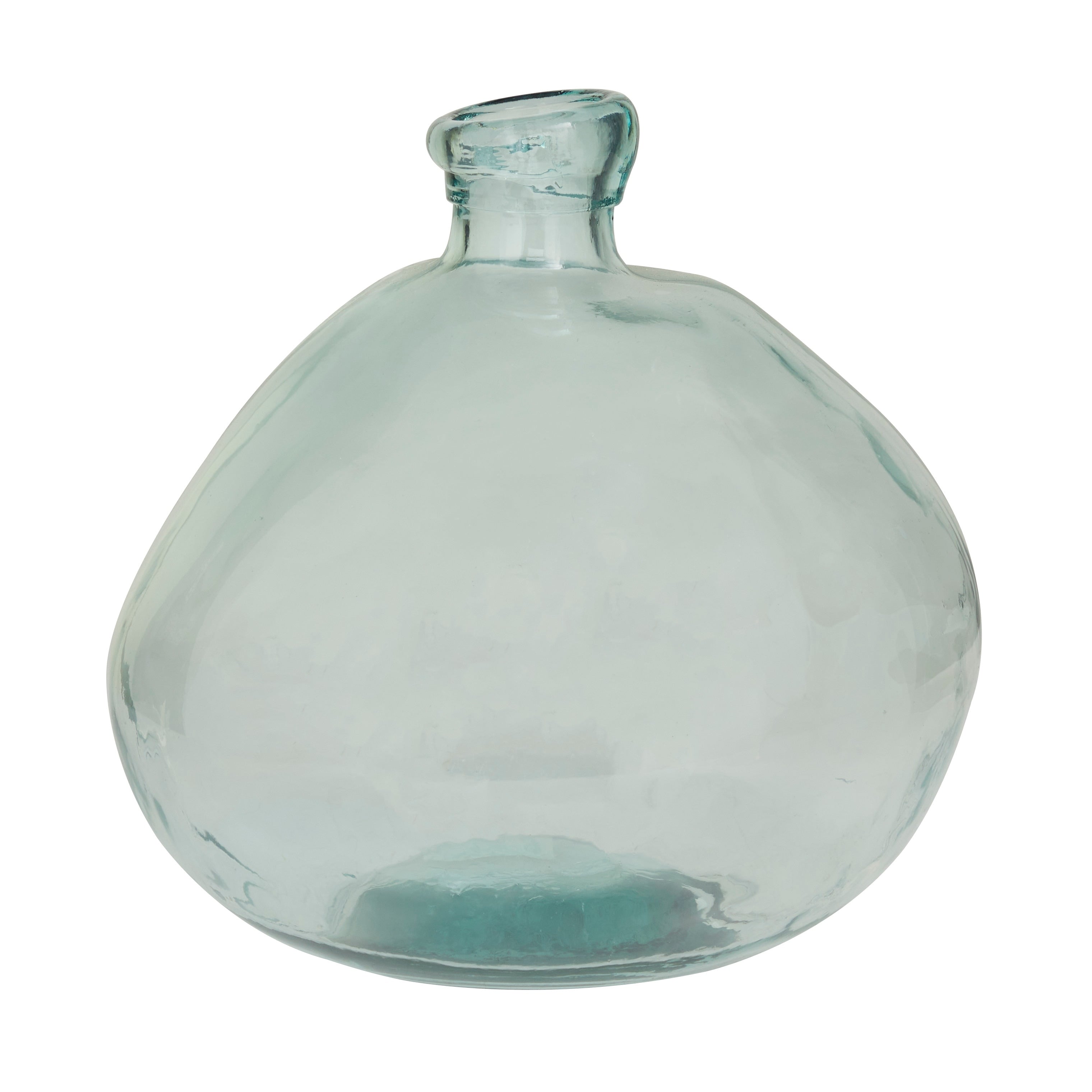 Recycled Glass Bottle Vase Collection Made in Spain - Multiple Sizes - Clear, Blue, Teal, Green