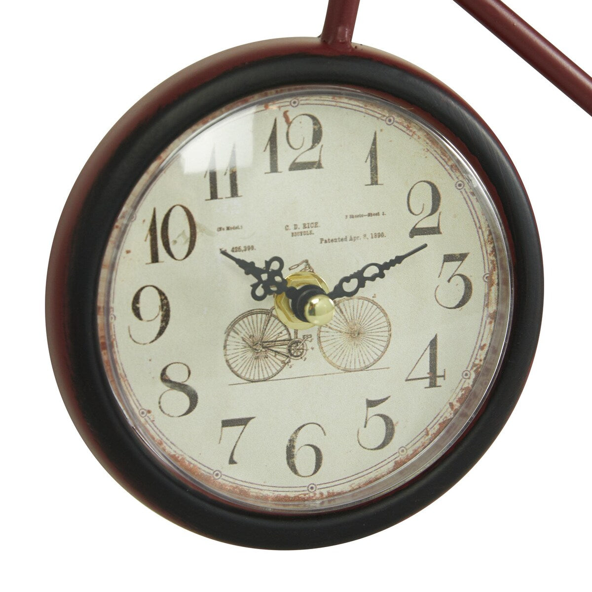 Metal Bike Decorative Clock - Set of 2 Black or Multi Colored - Roche River Decor