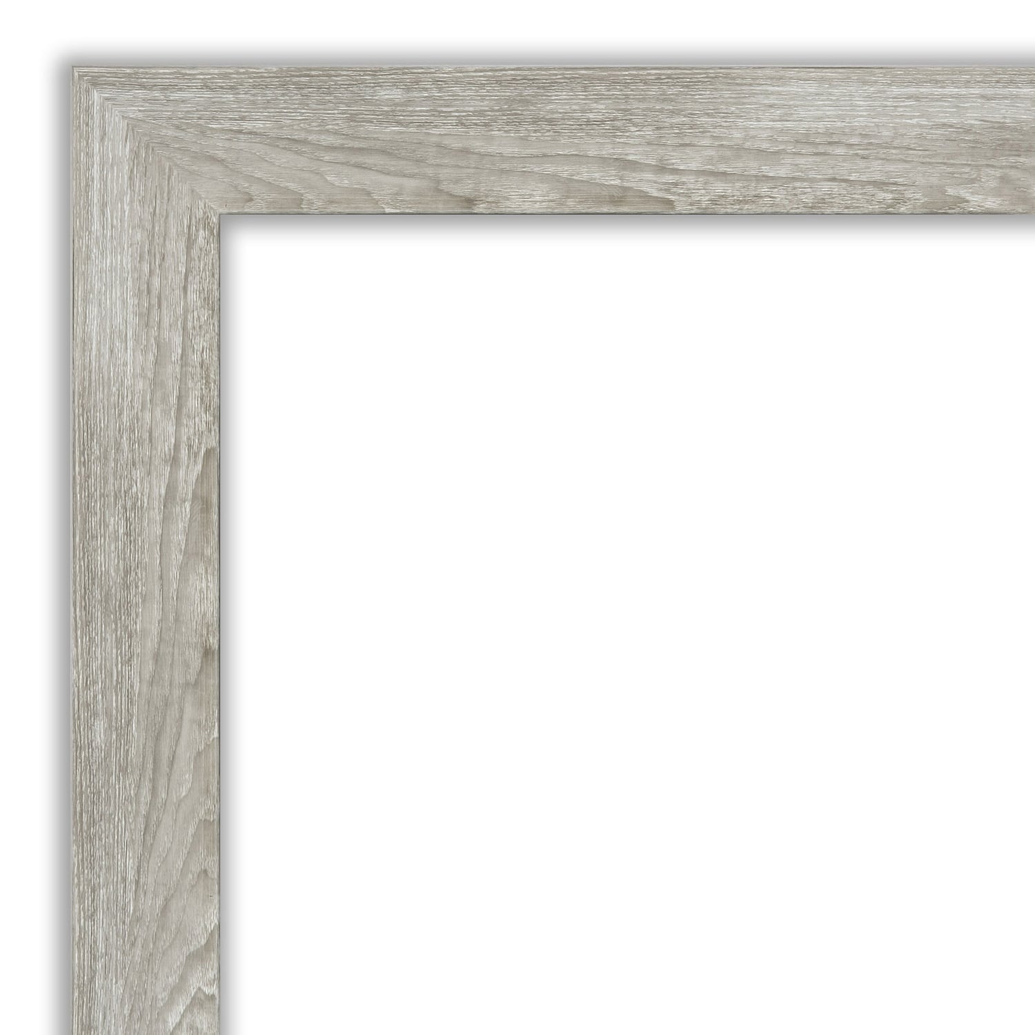 Beveled Bathroom Wall Mirror - Dove Greywash Narrow Frame