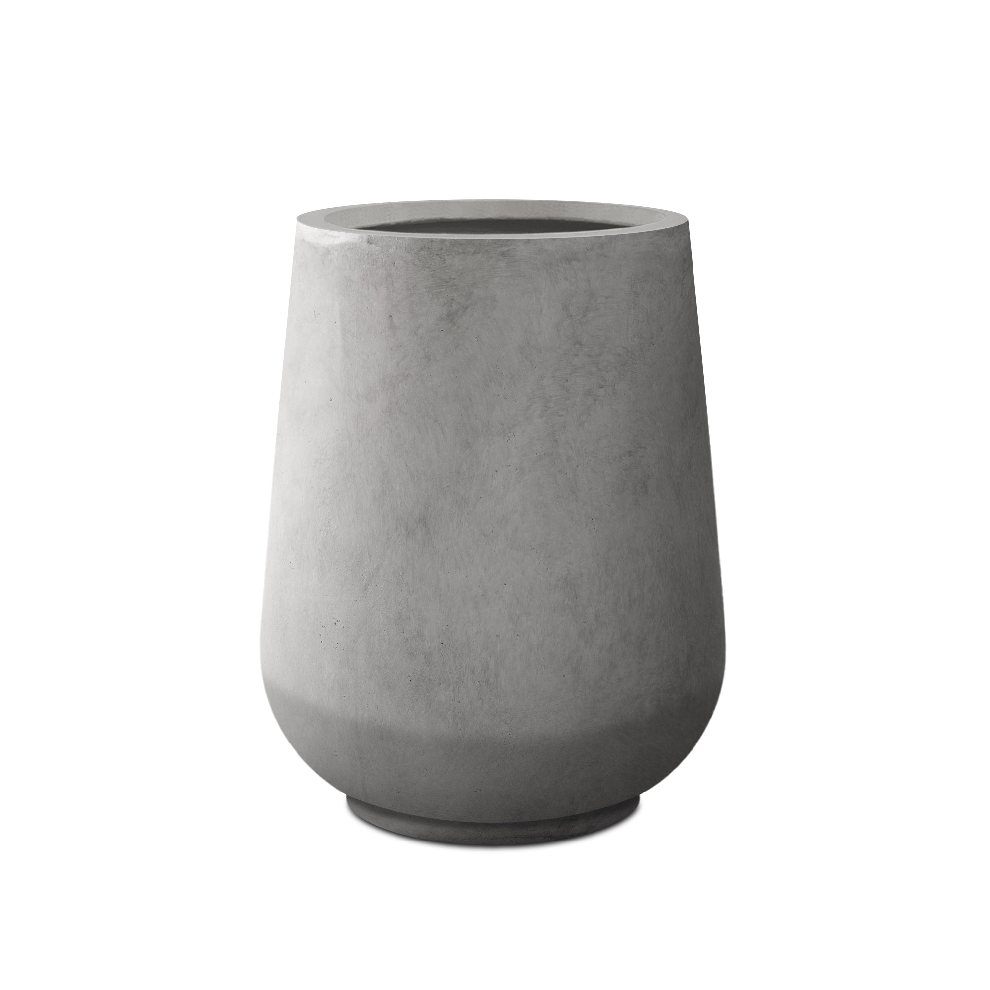 Plantara 14 H Round Raw Concrete Planter pot, Modern planter with Drainage Hole,Flower Pot for Outdoor