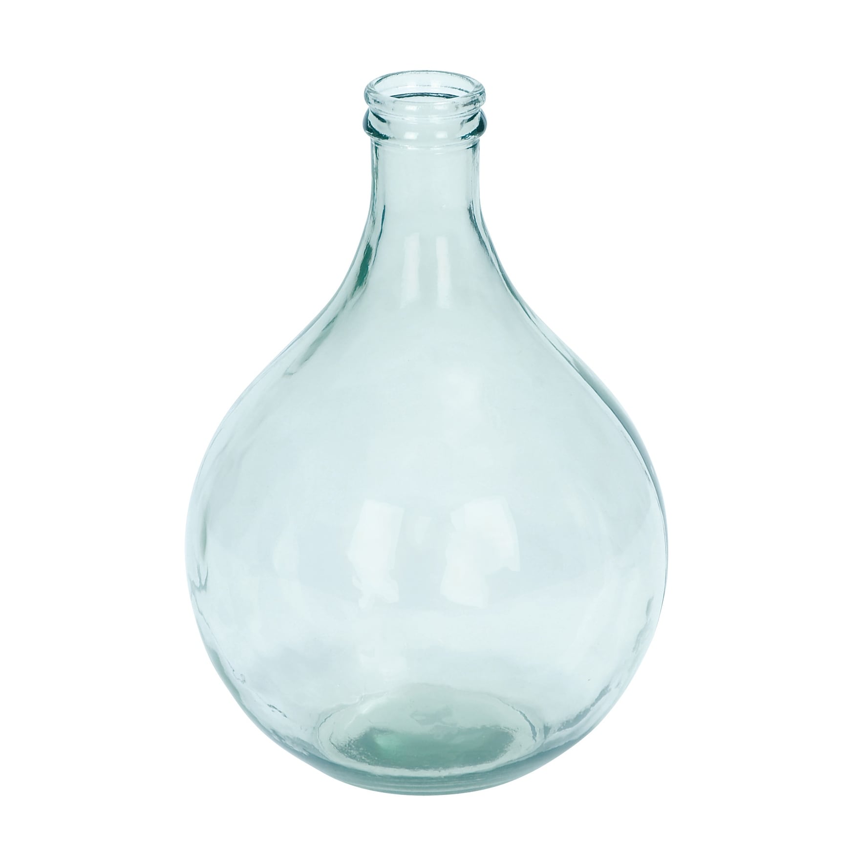 Recycled Glass Bottle Vase Collection Made in Spain - Multiple Sizes - Clear, Blue, Teal, Green