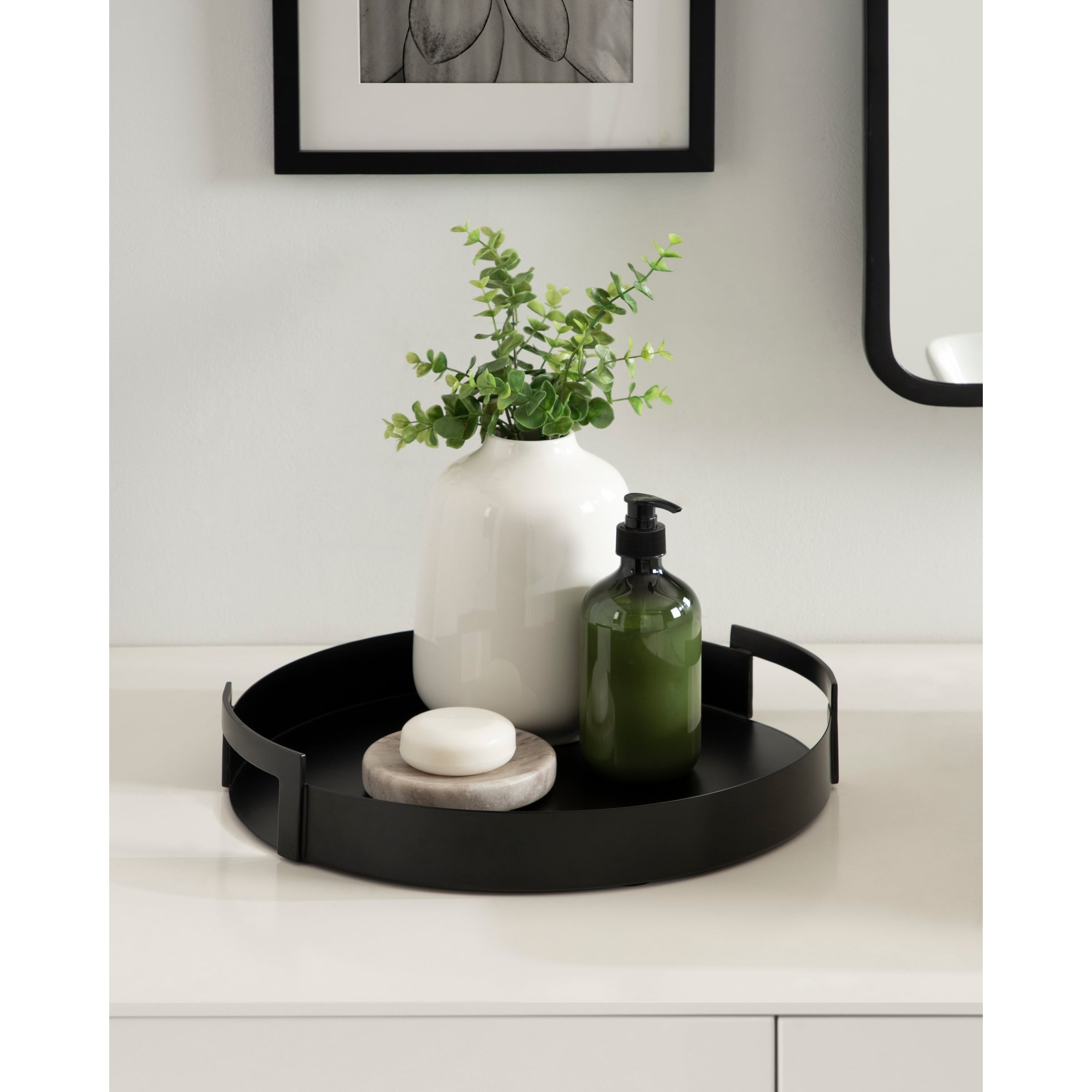 Kate and Laurel Myo Round Decorative Tray