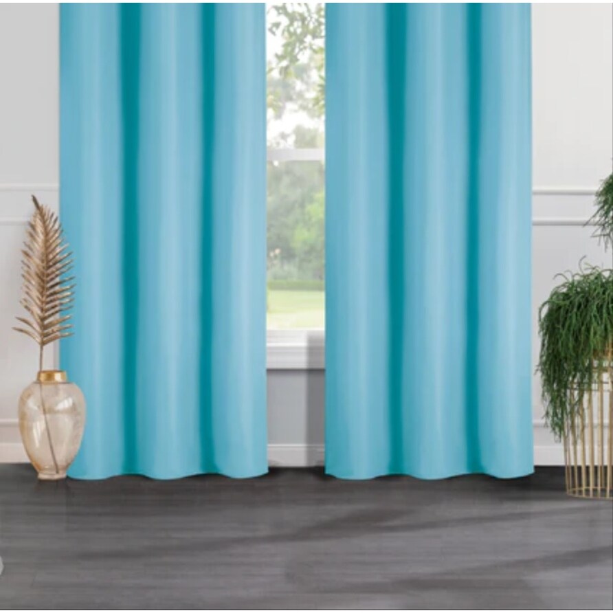 J&V Textiles 4 Panels Room Darkening Thermal Insulated Blackout Grommet Window Curtain Panels for Living Room - 38X84