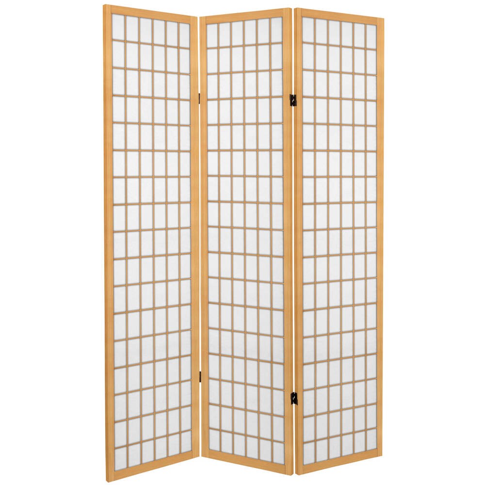 6-foot Tall Canvas Window Pane Room Divider