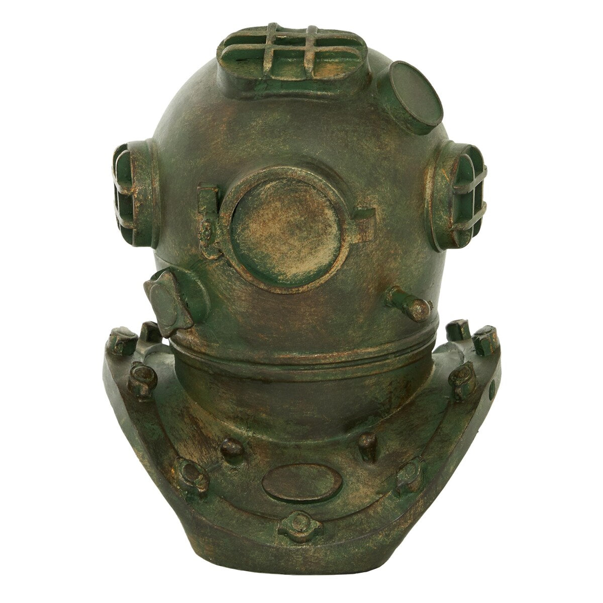 Polystone Diver Antique Helmet - Bronze - Roche River Decor