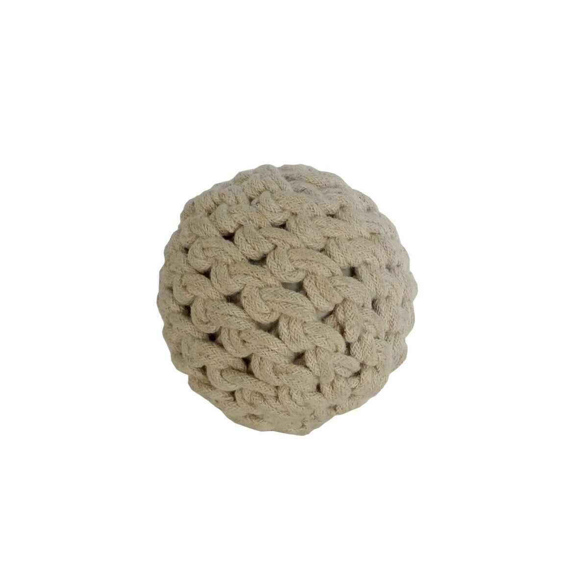 Jute Rope and Cotton Fabric Handmade Decorative Ball Orbs & Vase Filler - Set of 4 Brown or Blue - Roche River Decor