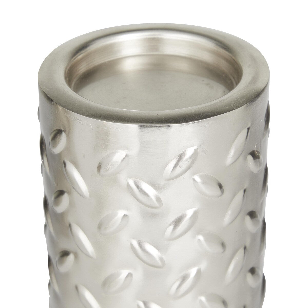 Metal Pillar Decorative Candle Holder with Studs - Set of 3 Silver or Gold - Roche River Decor