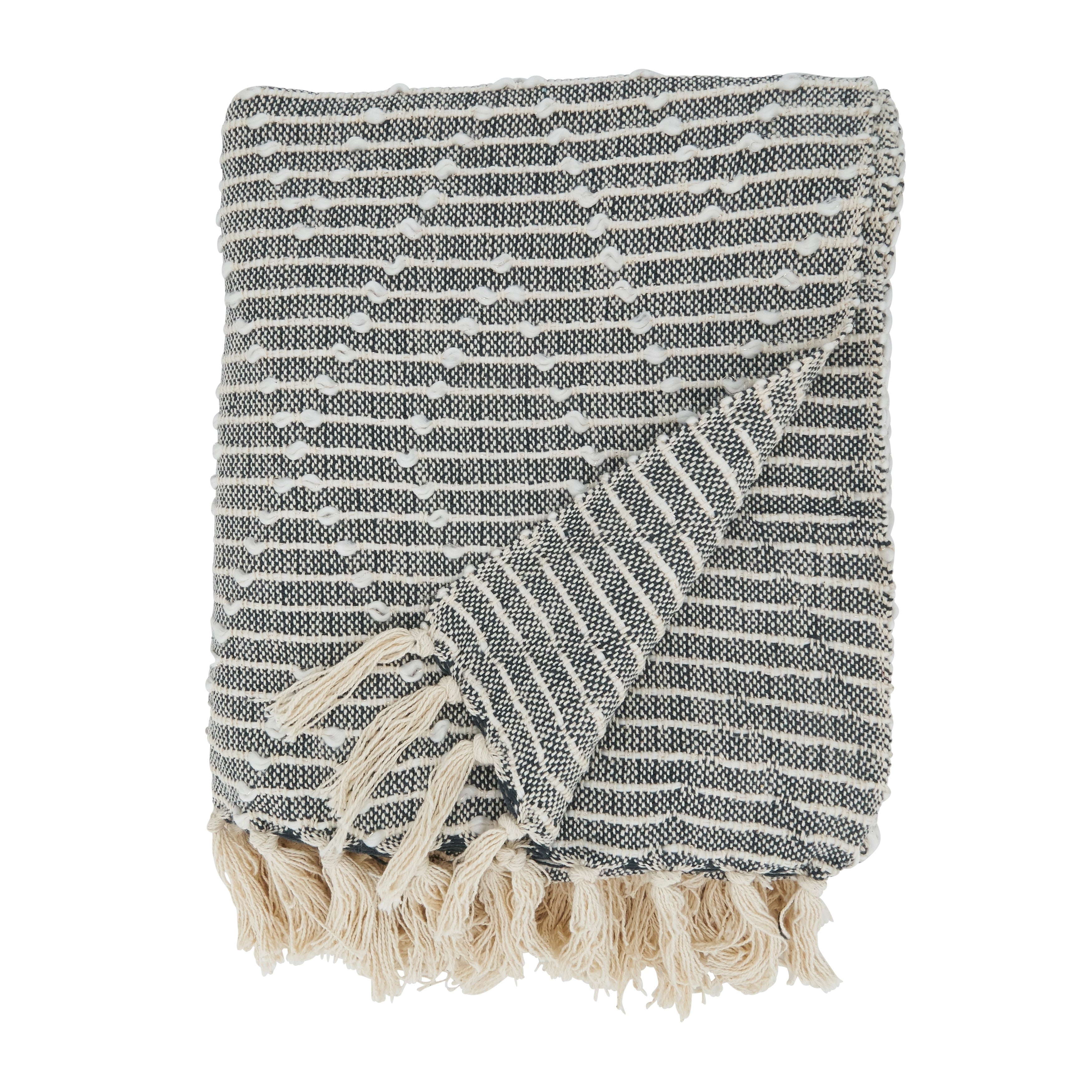 Woven Throw Blanket With Diamond Design