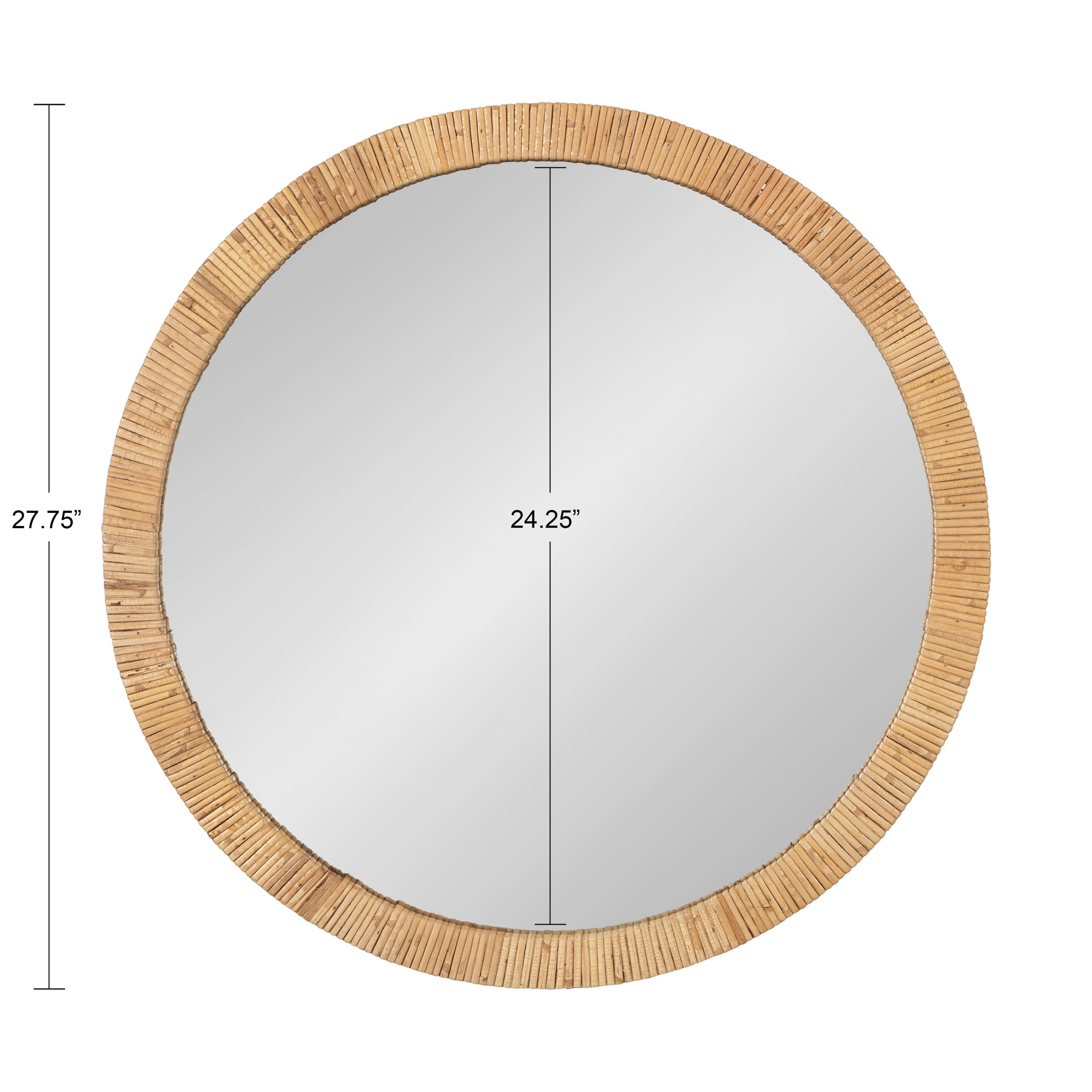 Kate and Laurel Rahfy Framed Wall Mirror - 28 Diameter