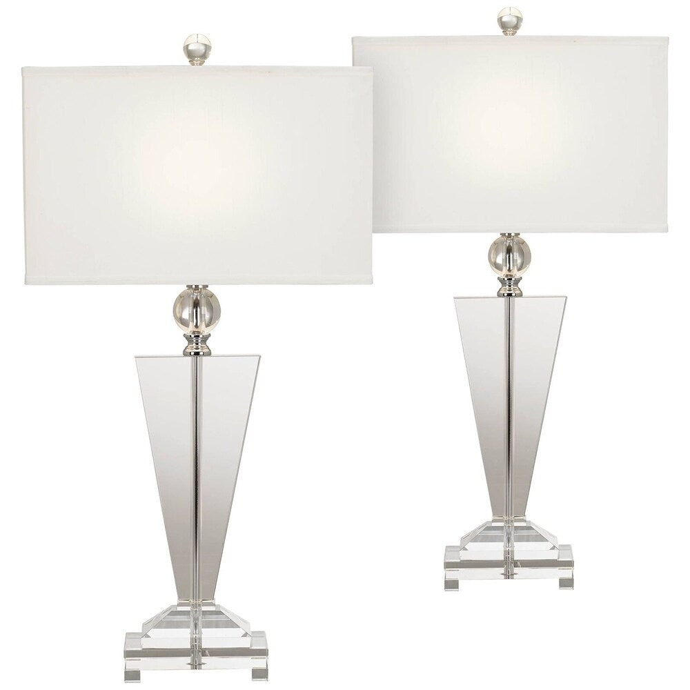 Modern Table Lamps Set of 2 Art Deco Crystal Trophy for Bedroom - 16 x 30