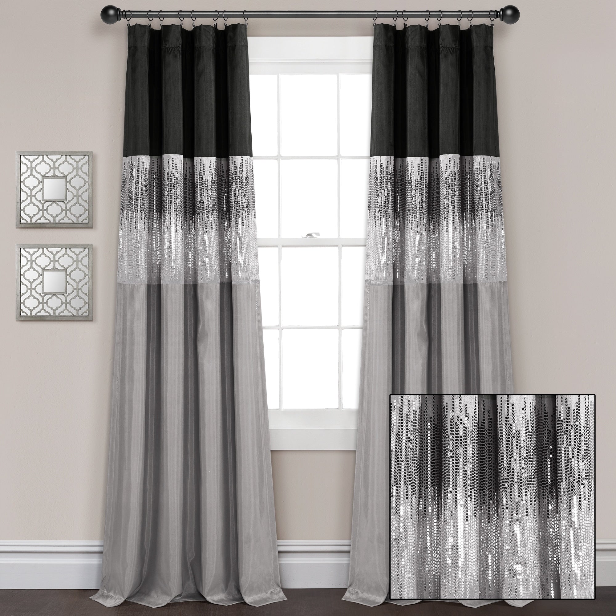 Lush Decor Night Sky 100 Percent Lined Blackout Window Curtain Panel Single