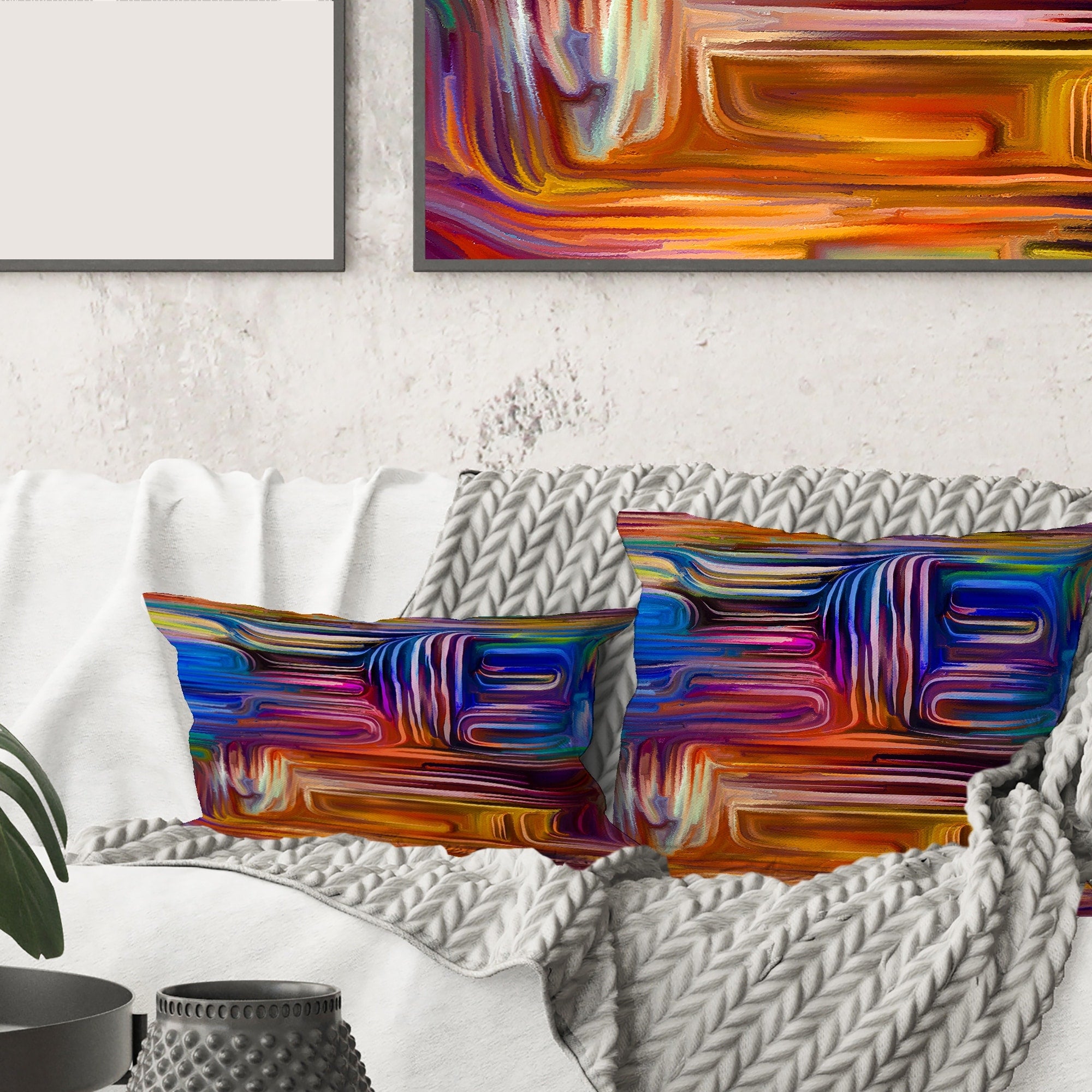 Designart 'Colour Fusion V' Modern Printed Throw Pillow