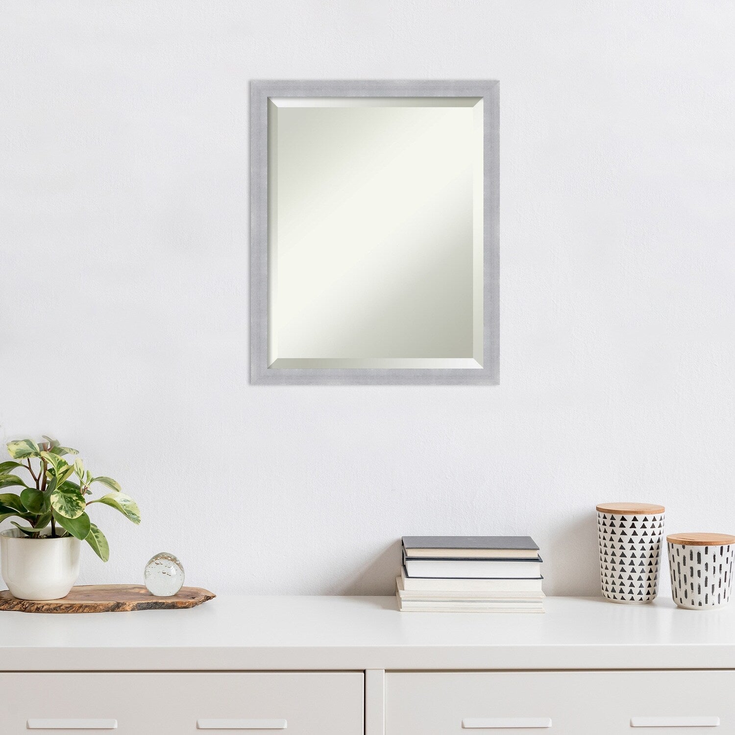 Beveled Wall Mirror - Grace Brushed Gold Narrow Frame