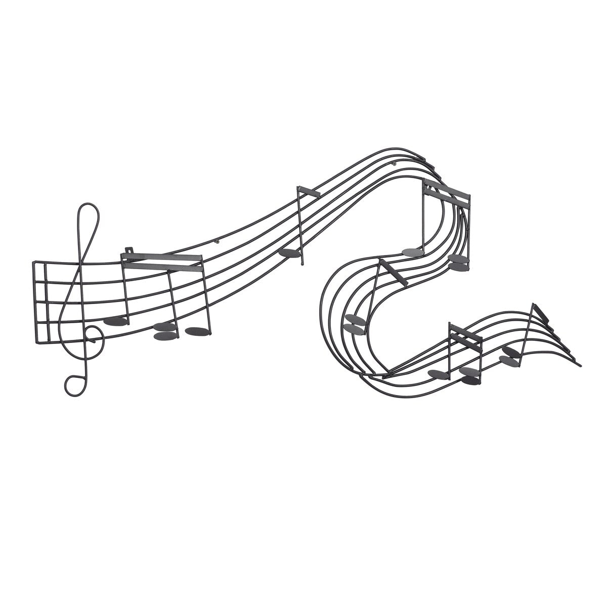 Metal Musical Notes Home Wall Decor - Black - Roche River Decor