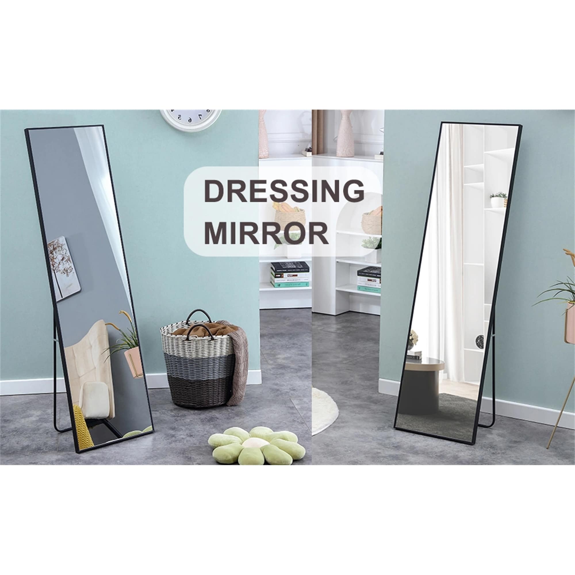 Solid Wood Frame Floor Mirror