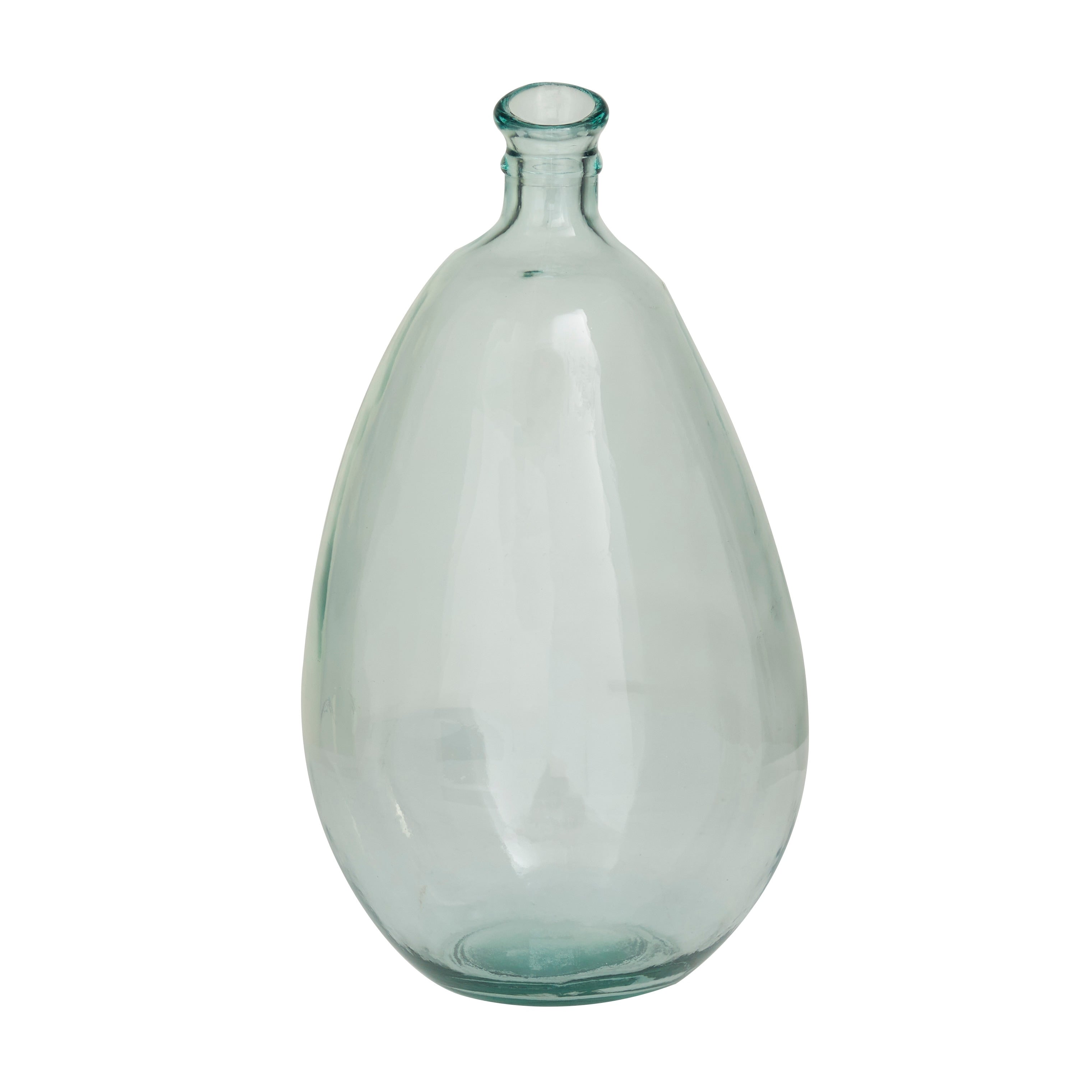 Recycled Glass Bottle Vase Collection Made in Spain - Multiple Sizes - Clear, Blue, Teal, Green